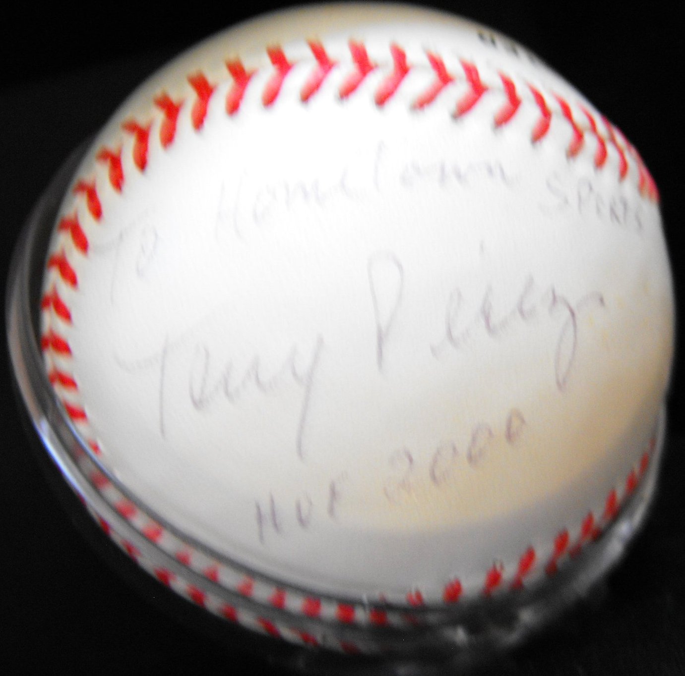 Big Red Machine Autographed Baseball Display