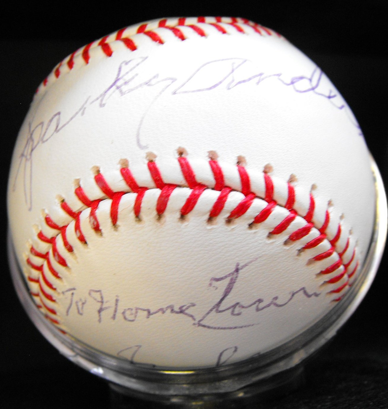 Big Red Machine Autographed Baseball Display