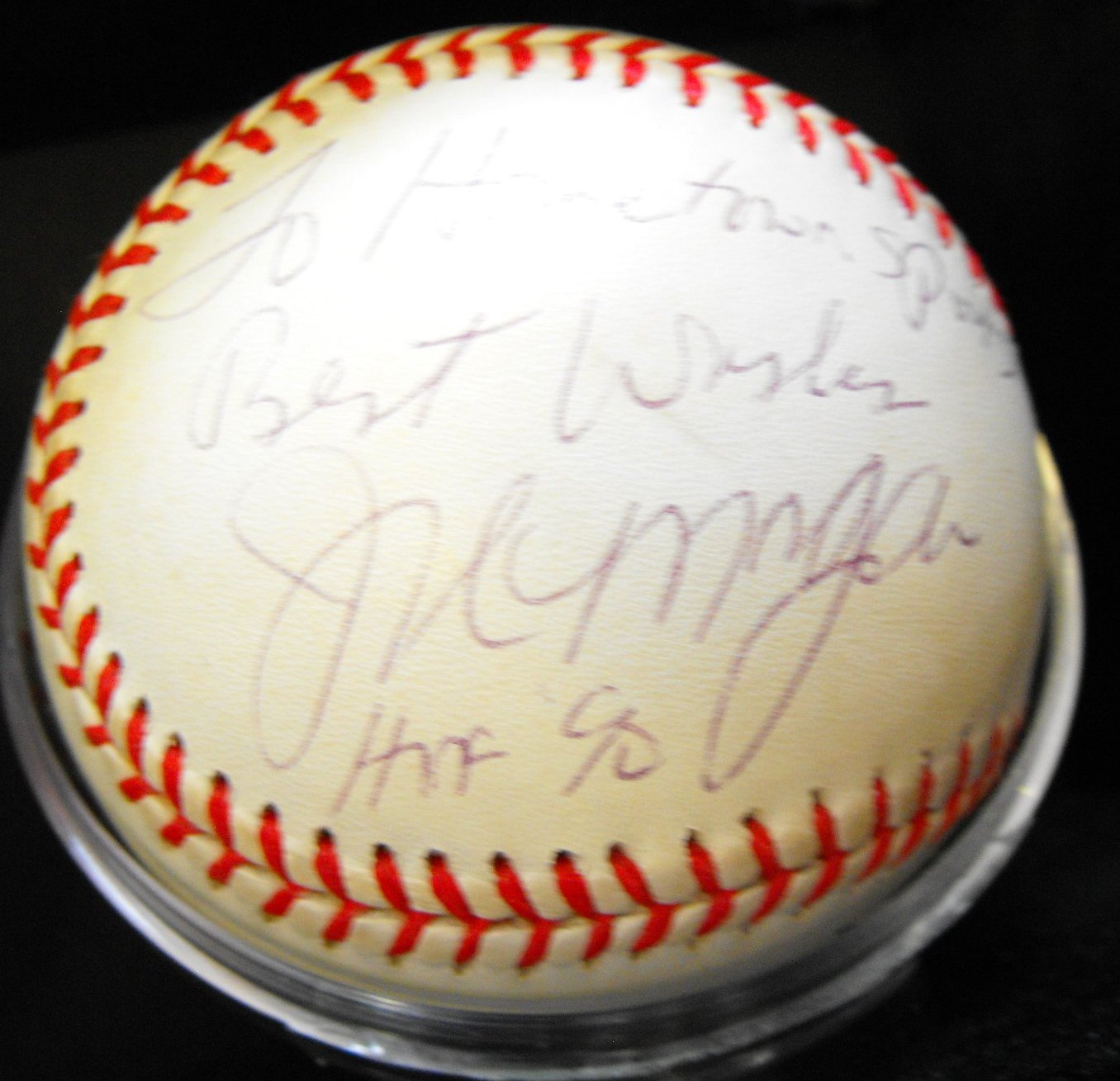 Big Red Machine Autographed Baseball Display