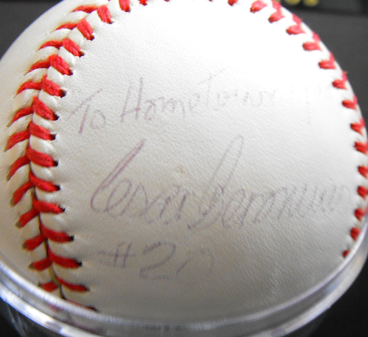 Big Red Machine Autographed Baseball Display