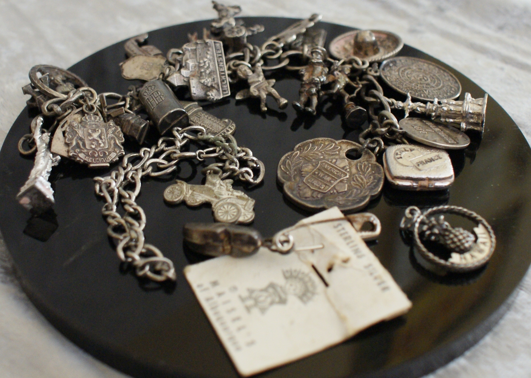 (28) Vintage Charms 800-Pure (2) Bracelets