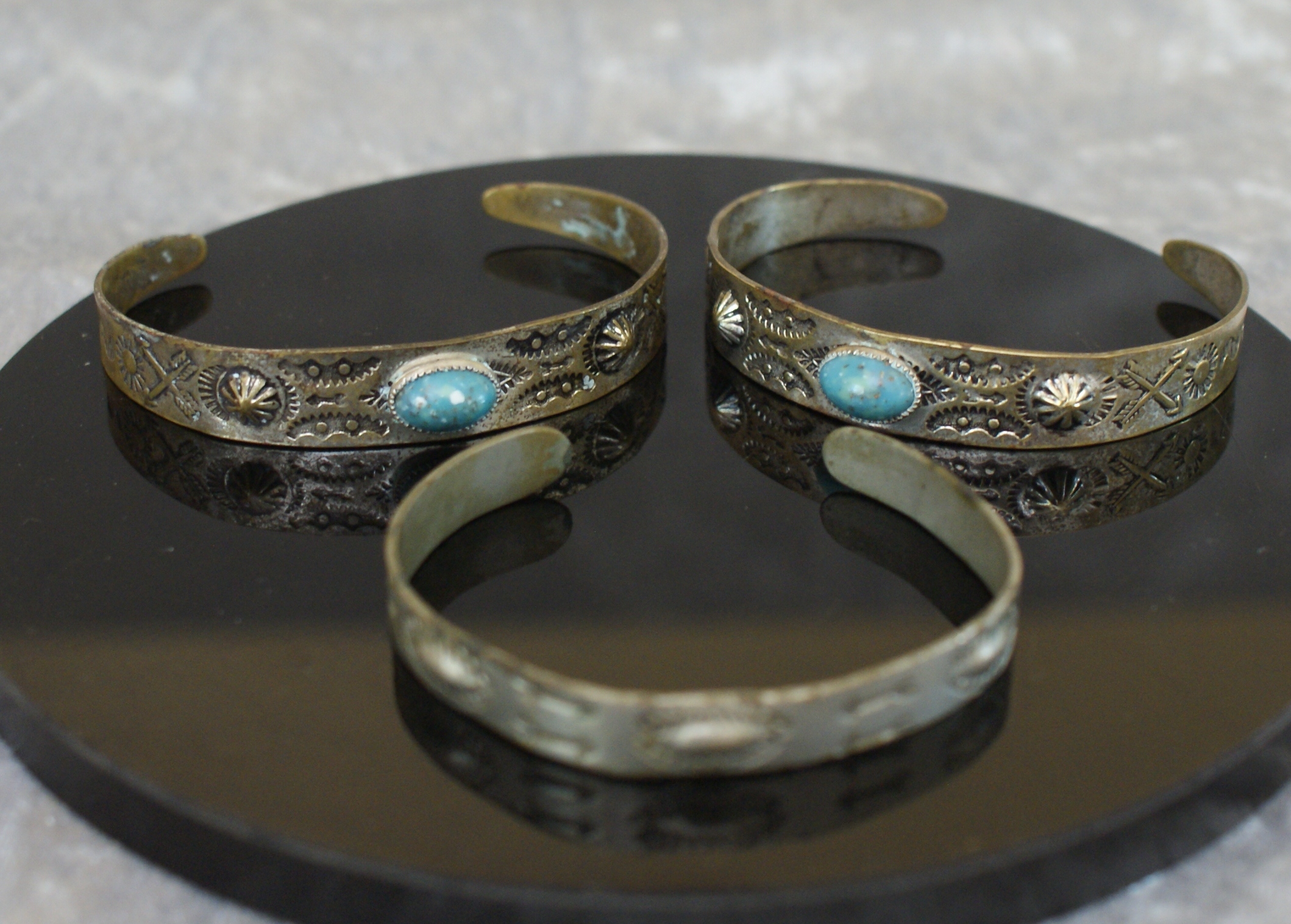 (4) Piece Silver Plated (3) Bracelets and (1) Compact