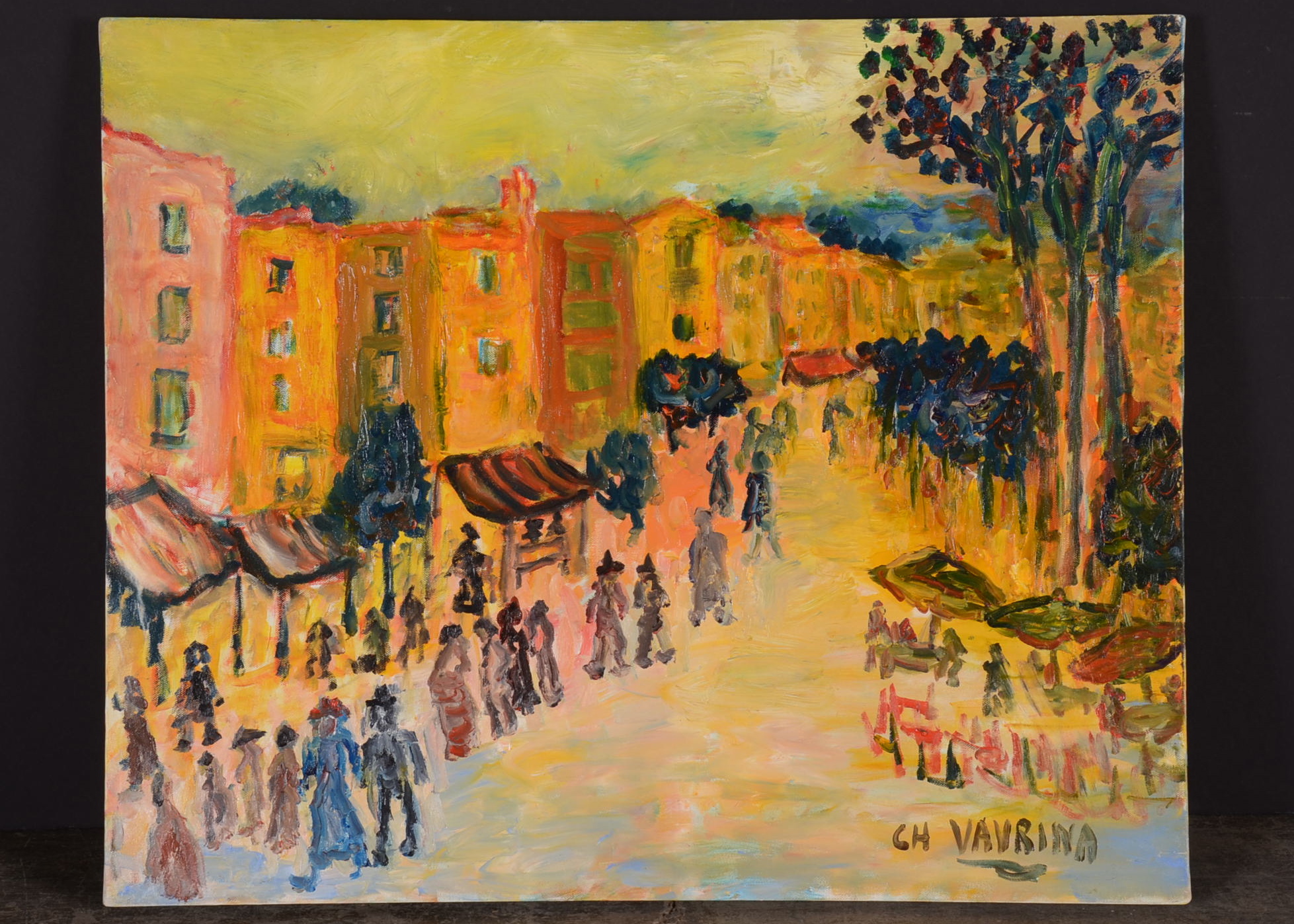 Original Oil on Canvas Painting Signed Charles Vavrina