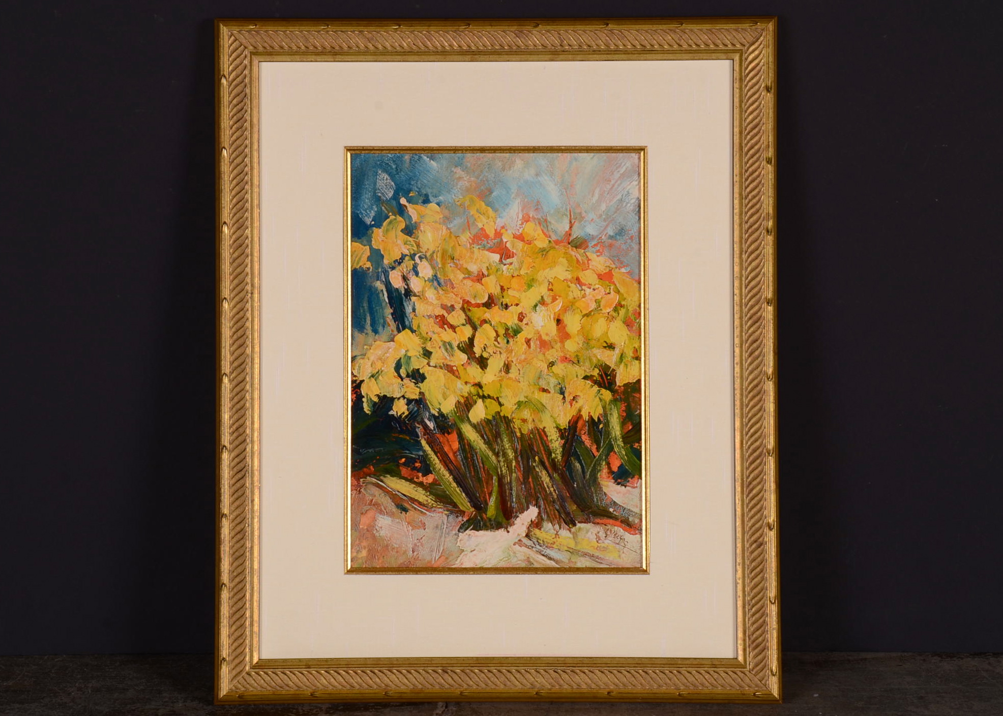 Originl Sandro Negri Oil on Paper Painting