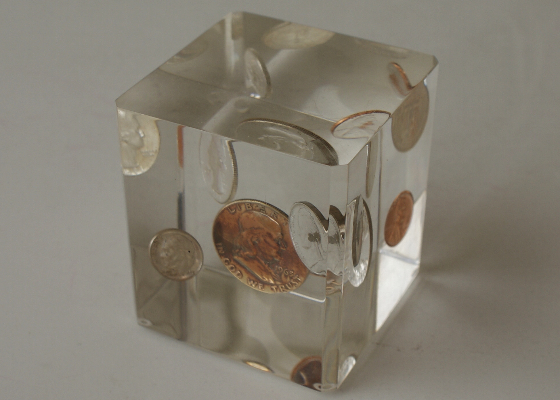 Vintage Lucite Paper Weight