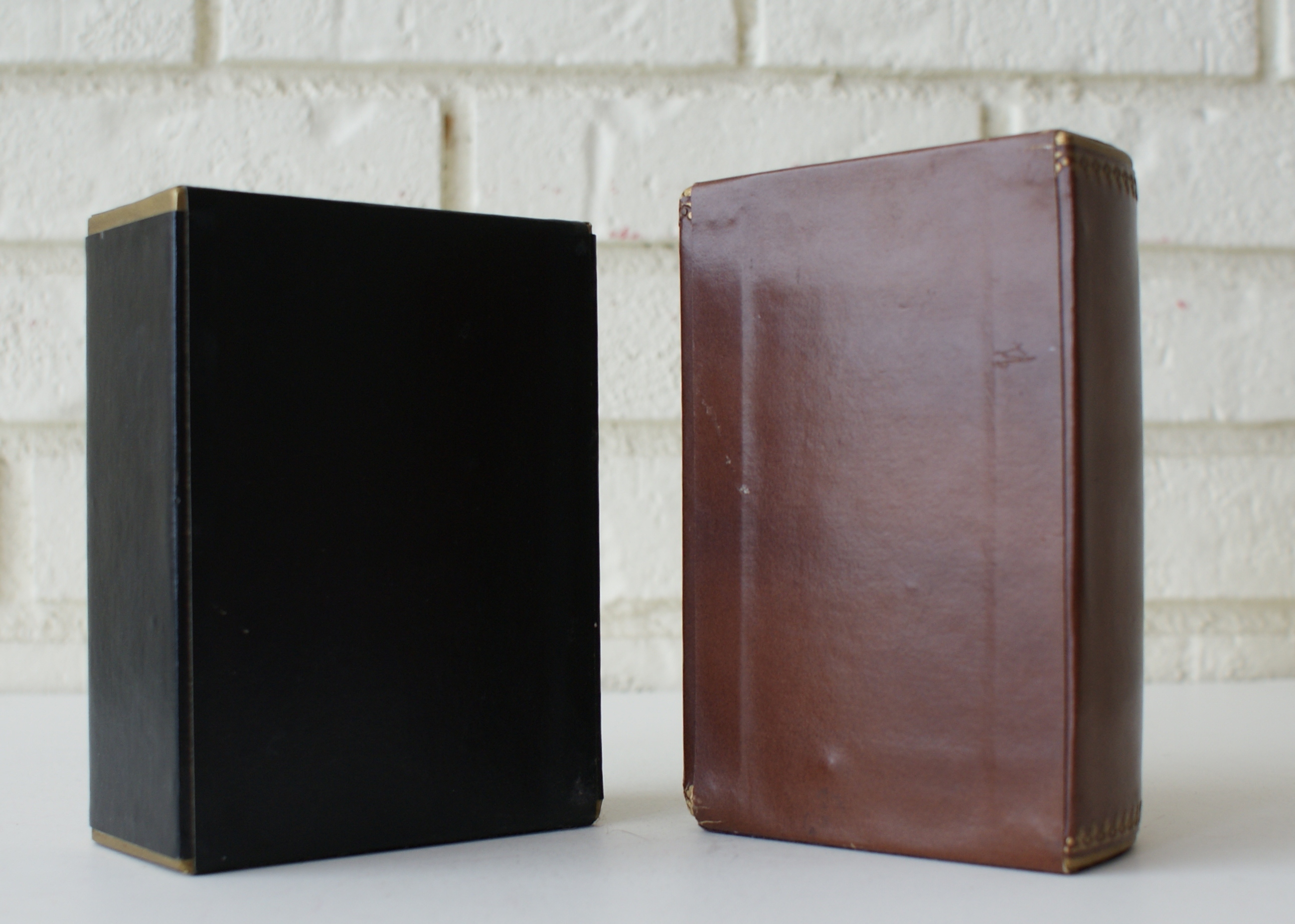 Vintage Leather Bookends
