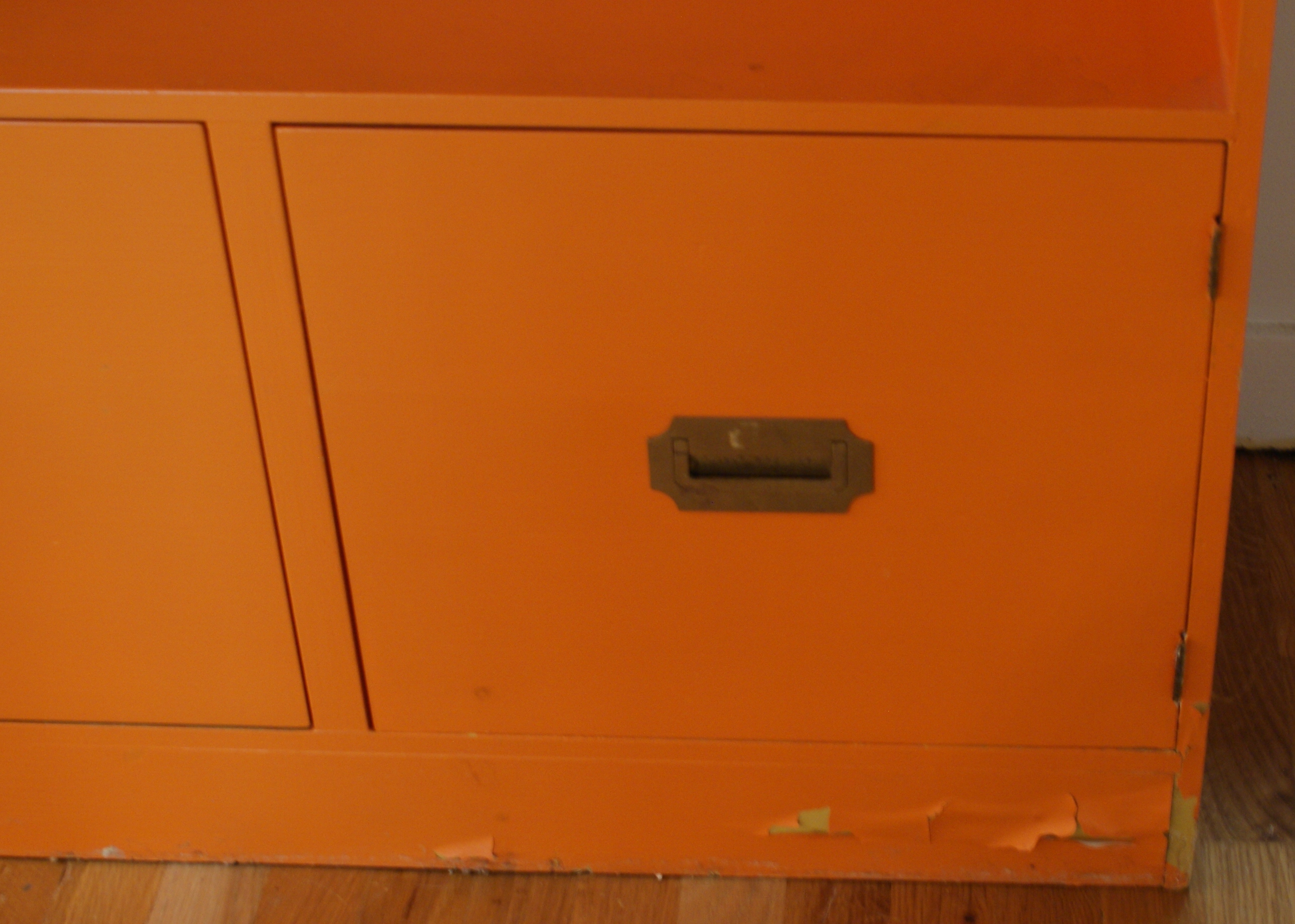 Mid Century Orange Bookcase