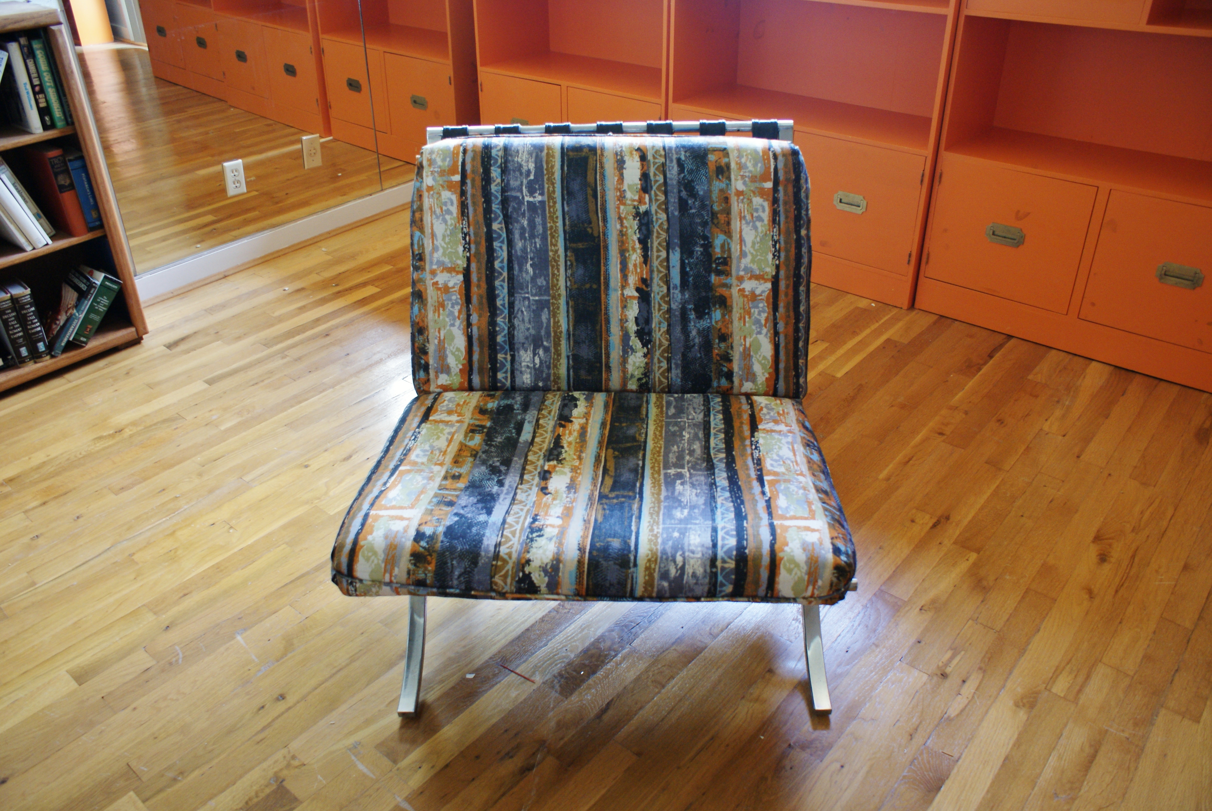 (2) Mid Century Barcelona Stye Chairs