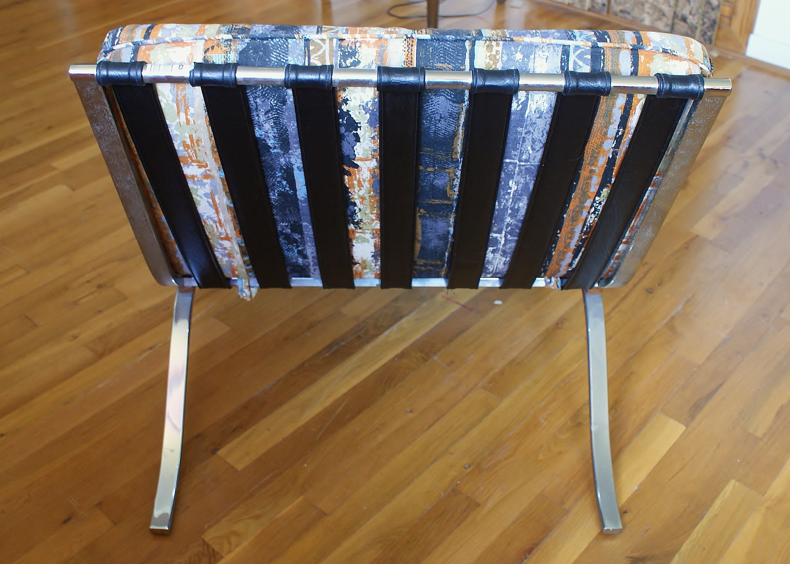 (2) Mid Century Barcelona Stye Chairs