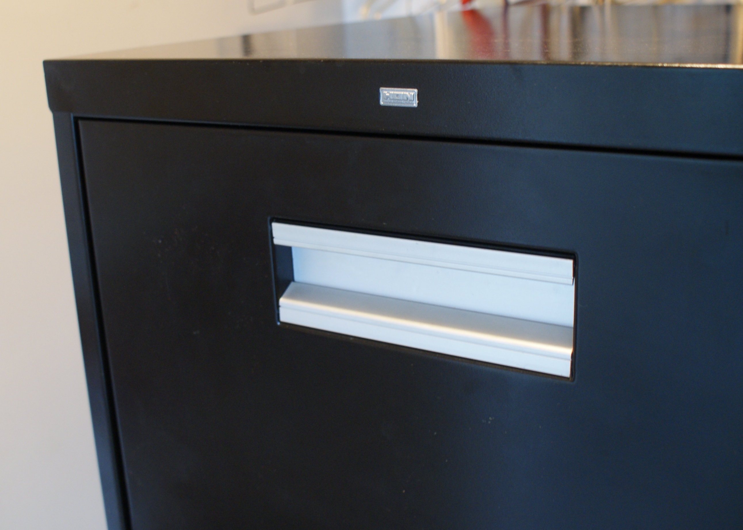 Black 4 Drawer File Cabinet