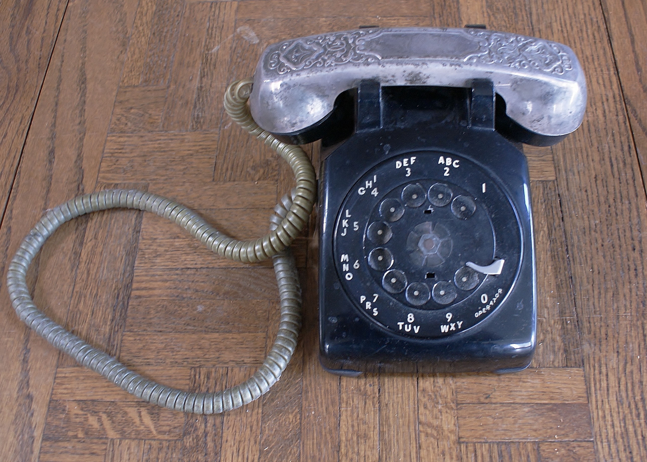 Telephone with Silver Plated Handle