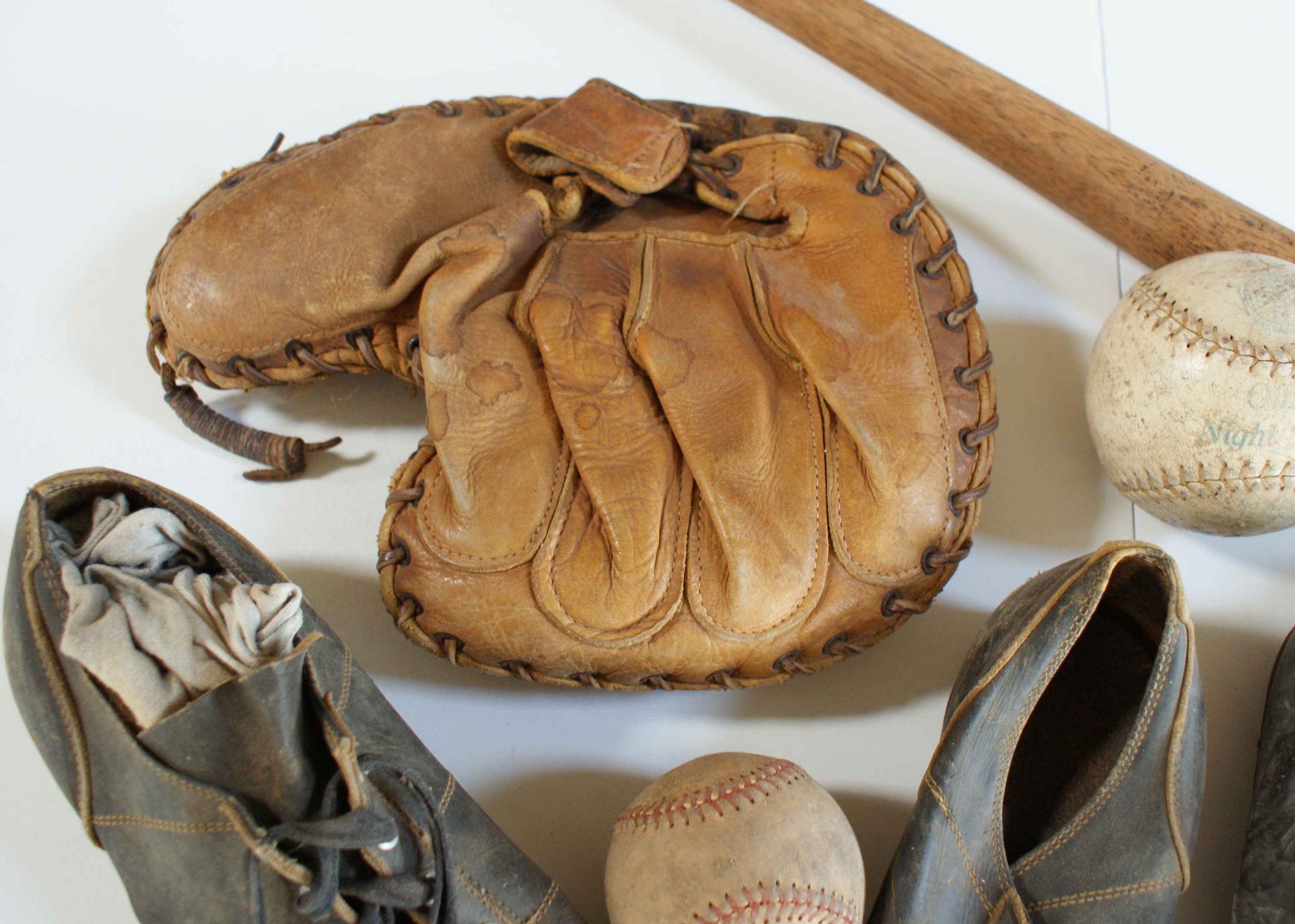 1950's Vintage Baseball Gear Lot