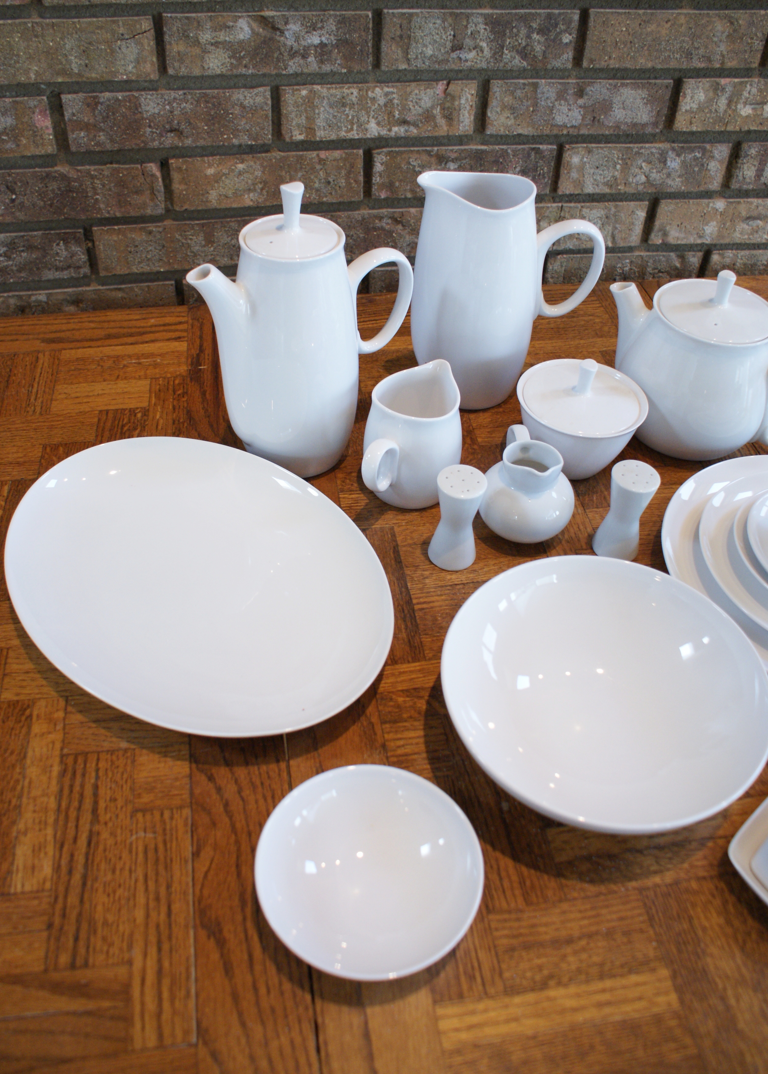 (83) piece Franciscan White Stoneware Dish Set