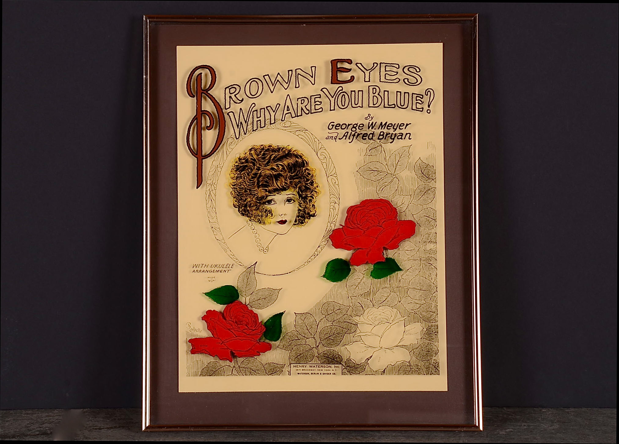 Framed "Brown Eyes Why Are You Blue?"