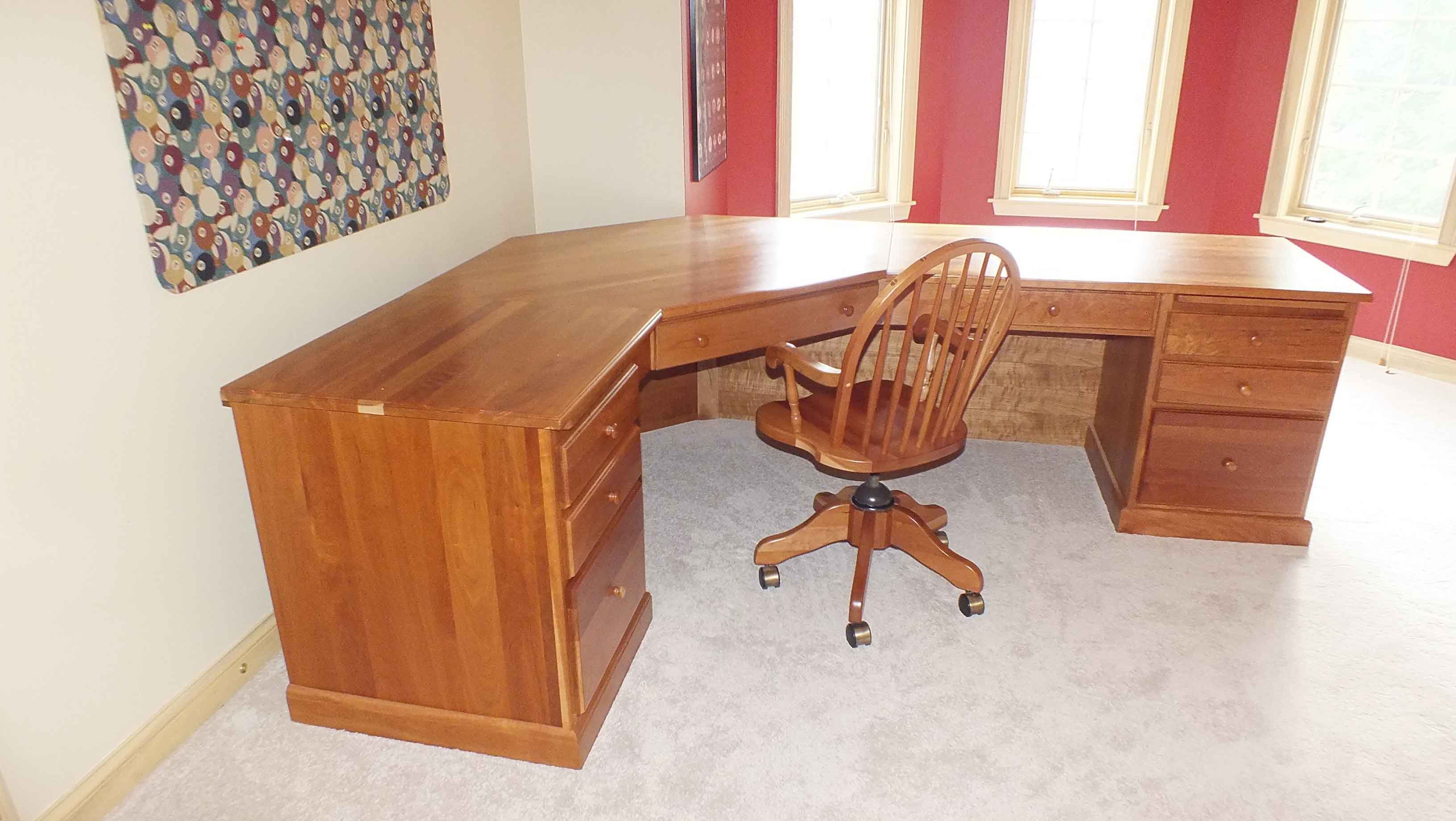 Custom Designed Cherry Wood Desk