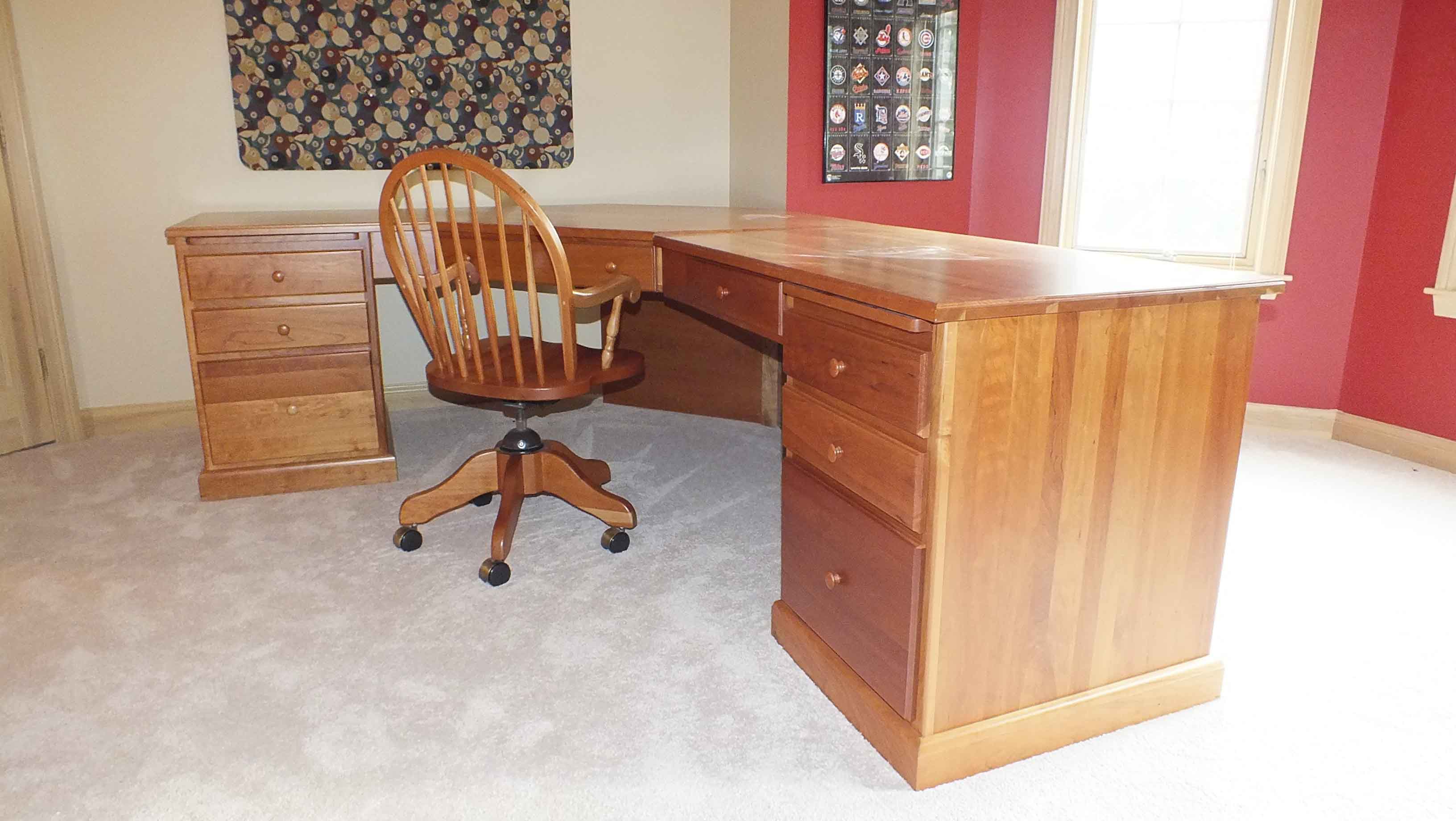 Custom Designed Cherry Wood Desk