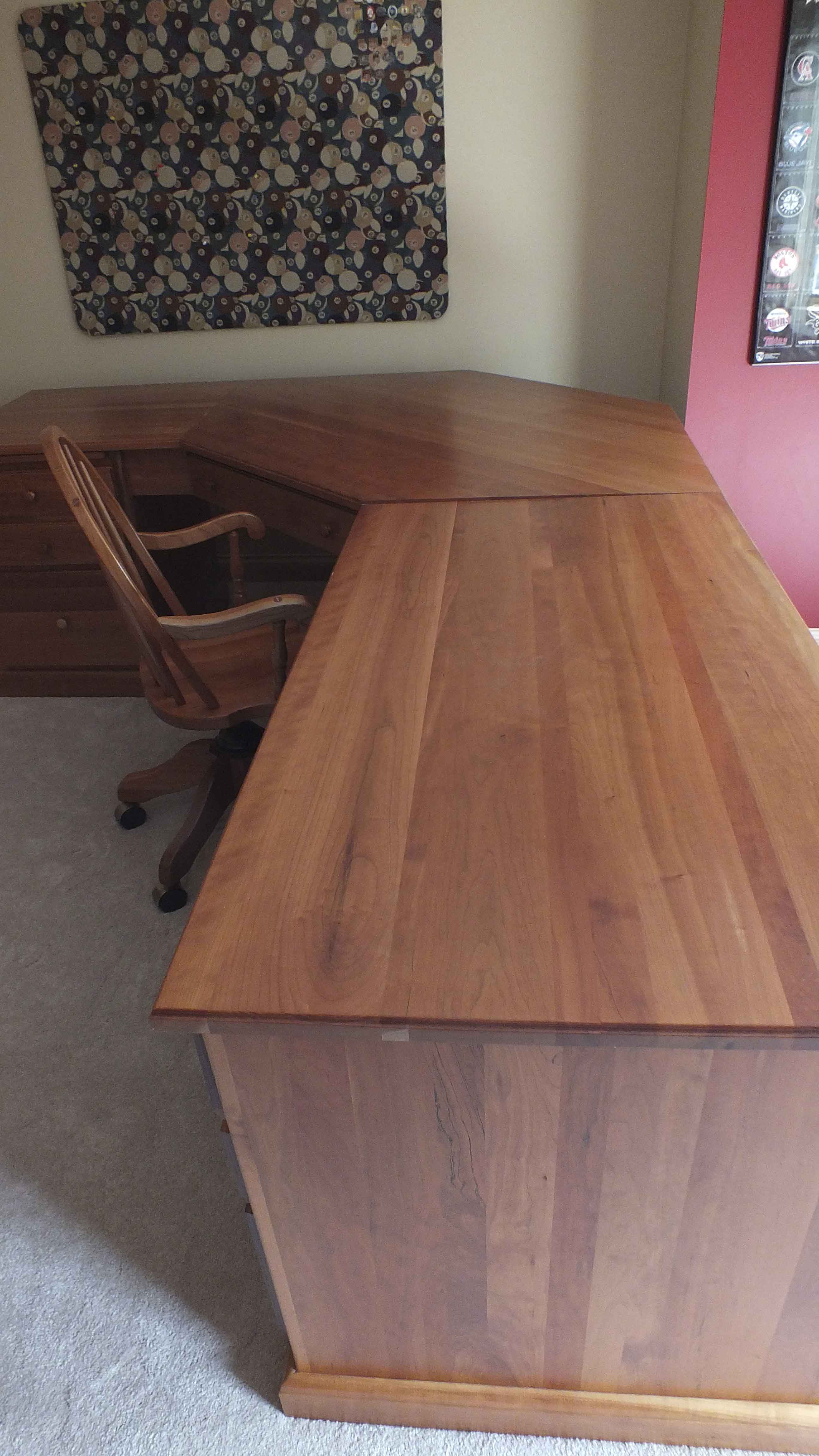 Custom Designed Cherry Wood Desk