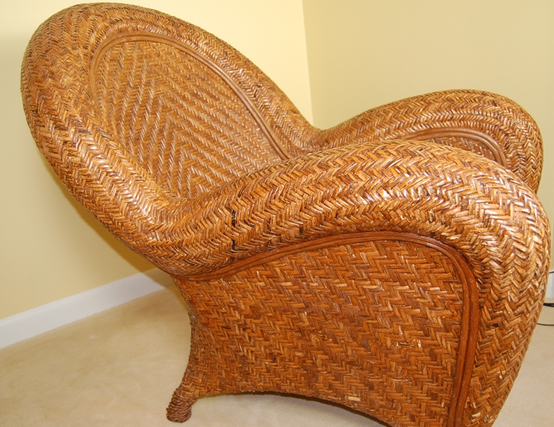 Pottery Barn Malabar Wicker Arm Chair