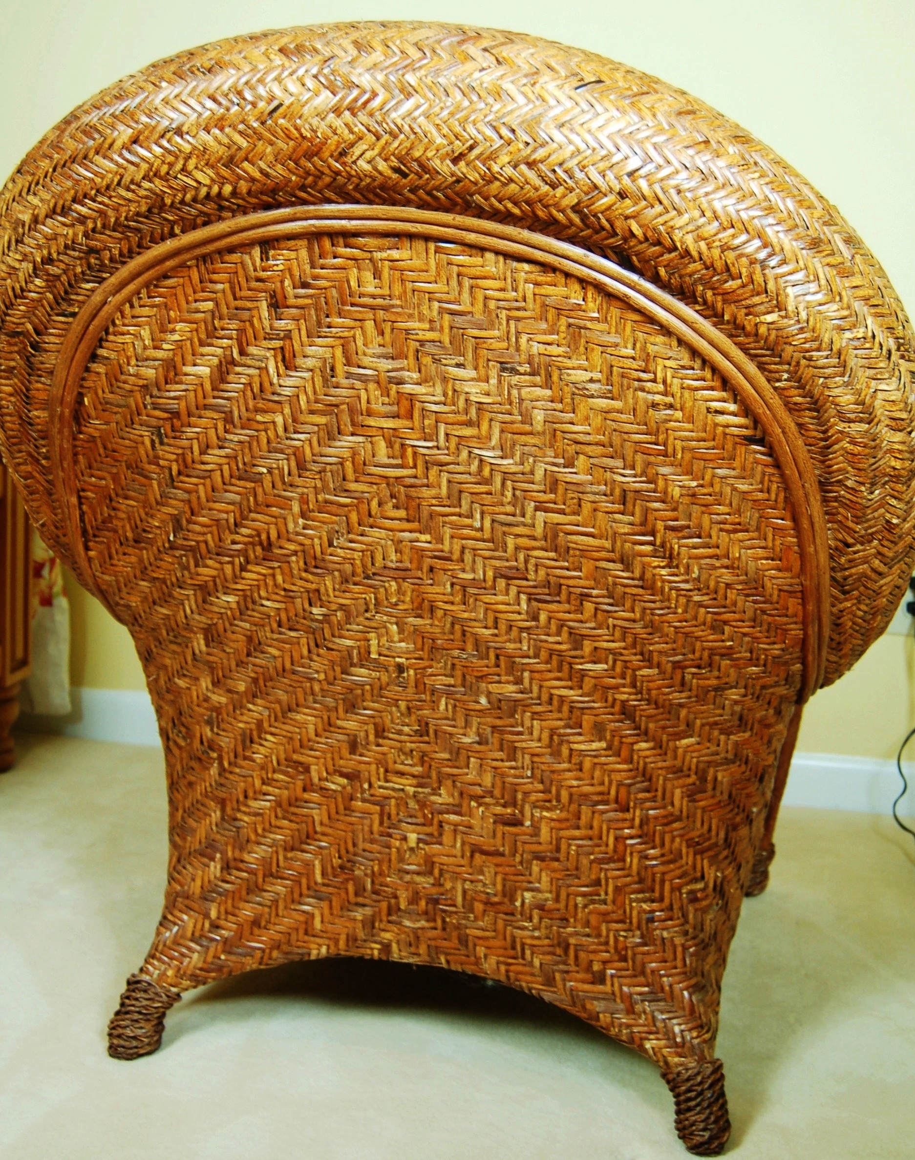 Pottery Barn Malabar Wicker Arm Chair