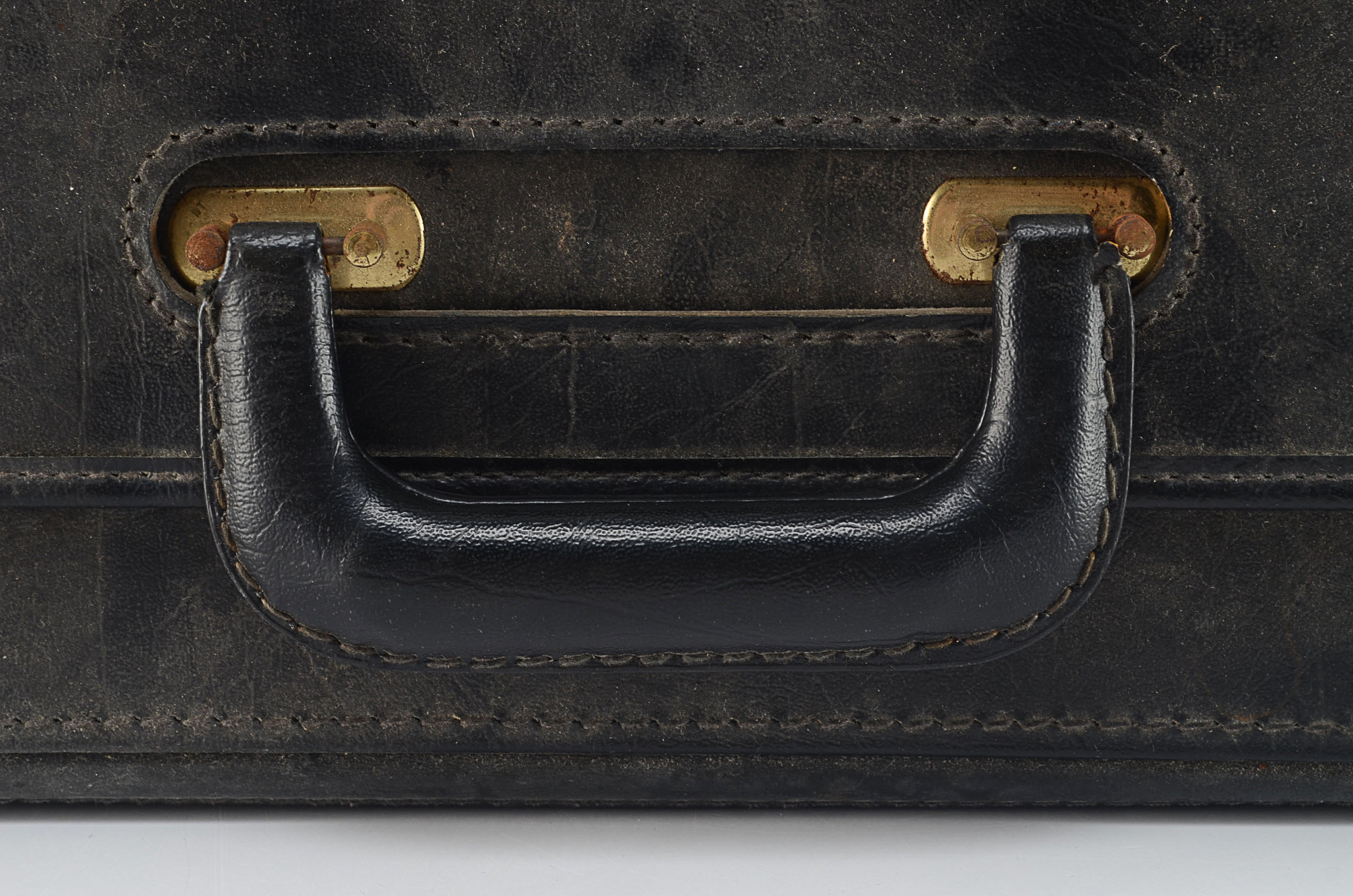 Vintage Black Leather Portfolio Case