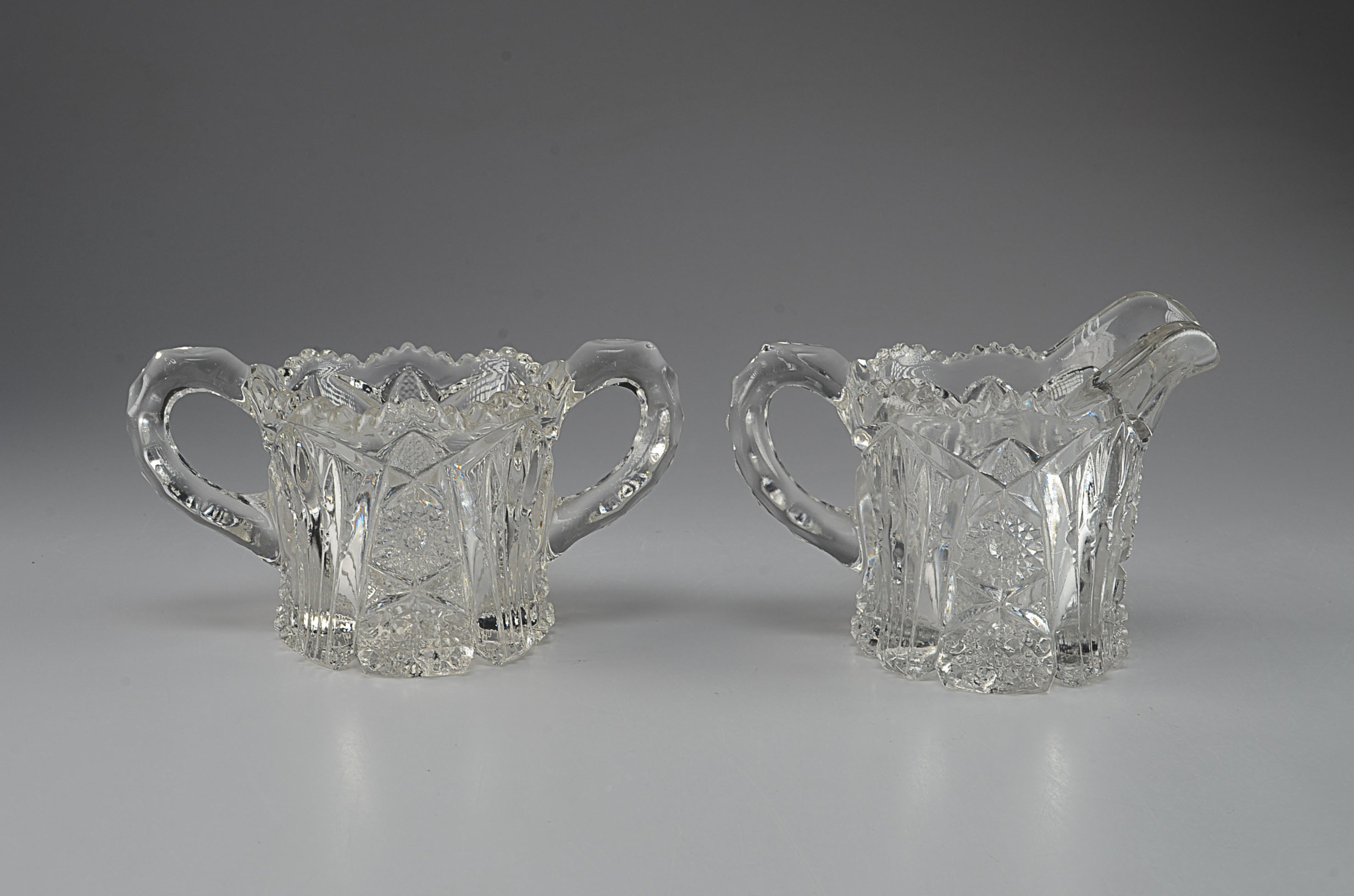 (5) Piece Collection Of Vintage Clear Pattern Glassware