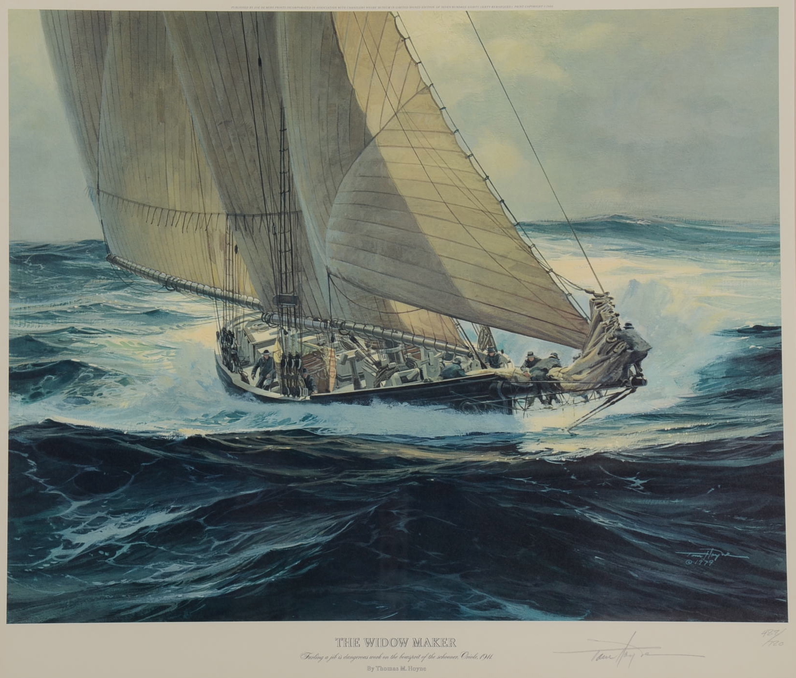 Original Thomas M. Hoyne Photo Offset Lithography Print