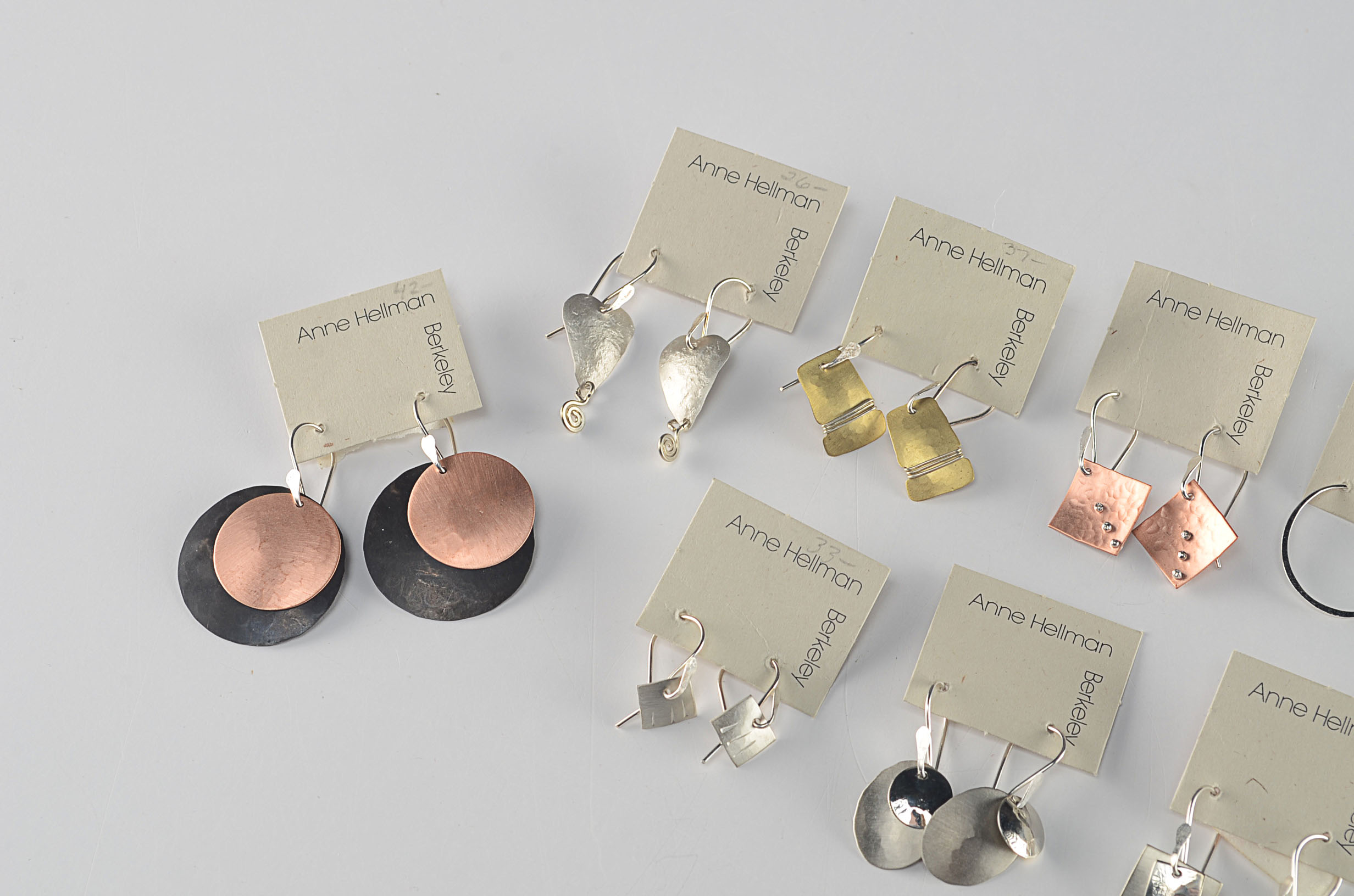 Group of Ann Hellman earrings