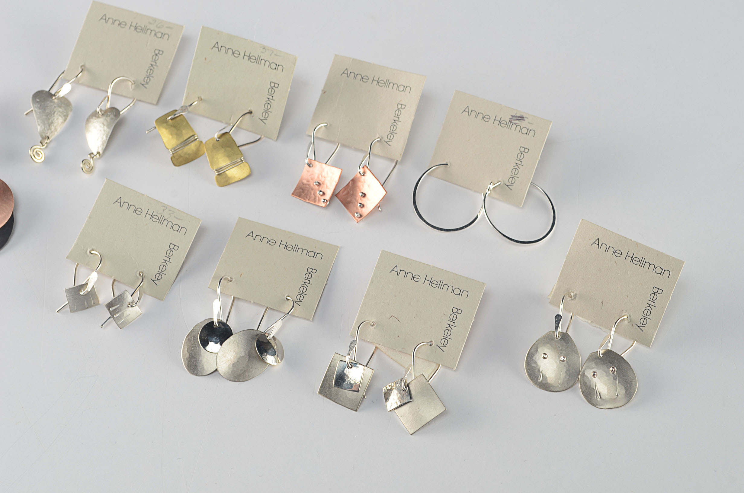 Group of Ann Hellman earrings