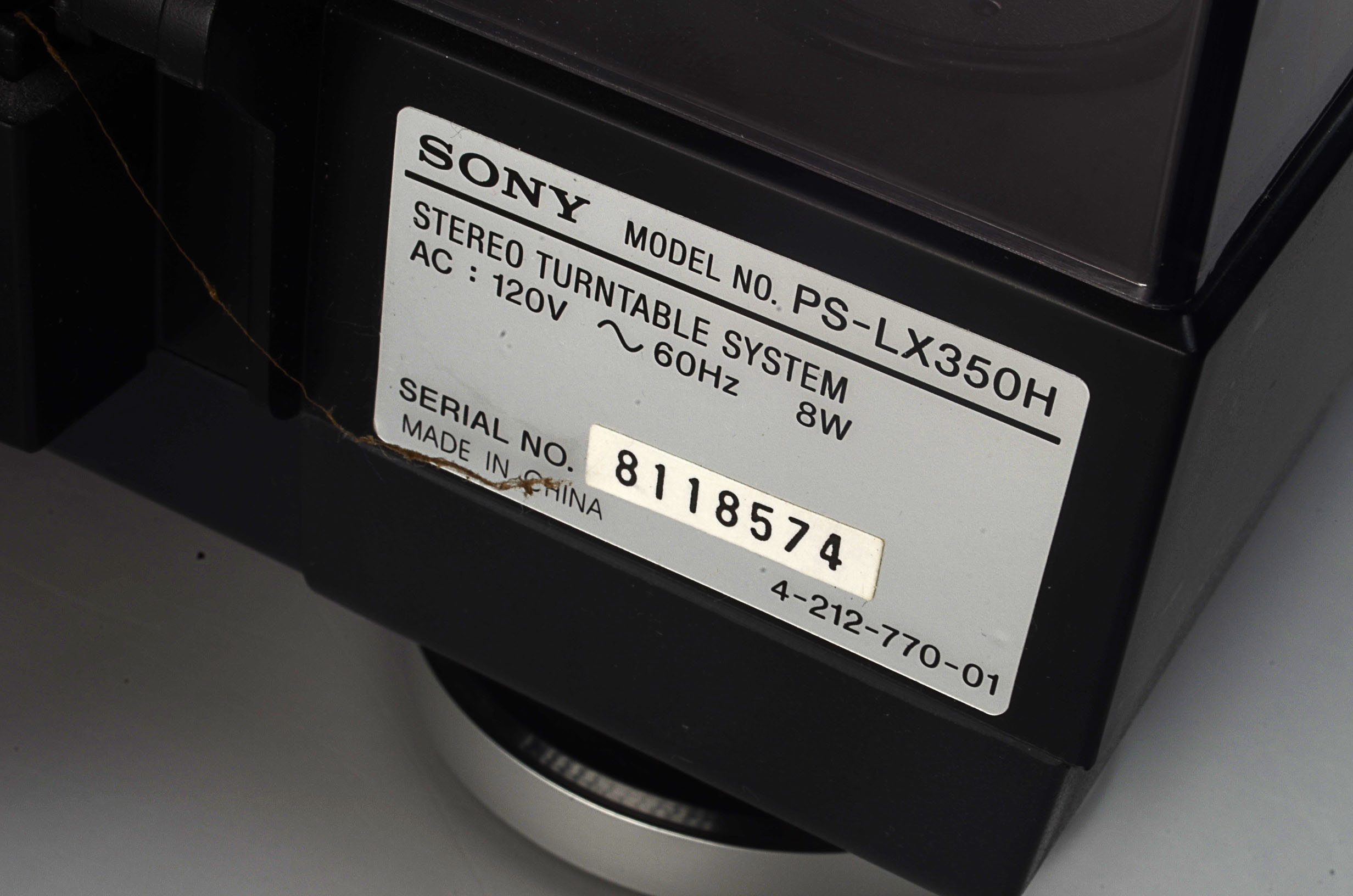 Sony PS-LX350H Belt Drive Stereo Turntable System 