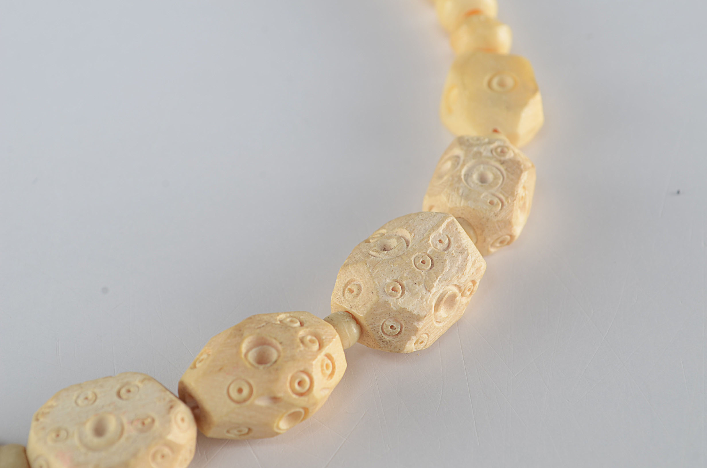 Mexican Handpainted 'Our Lady of Guadalupe' Box And Handcarved Bone Necklace