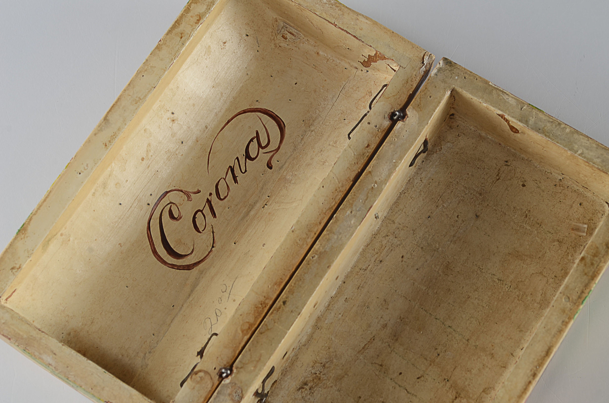 Mexican Handpainted 'Our Lady of Guadalupe' Box And Handcarved Bone Necklace