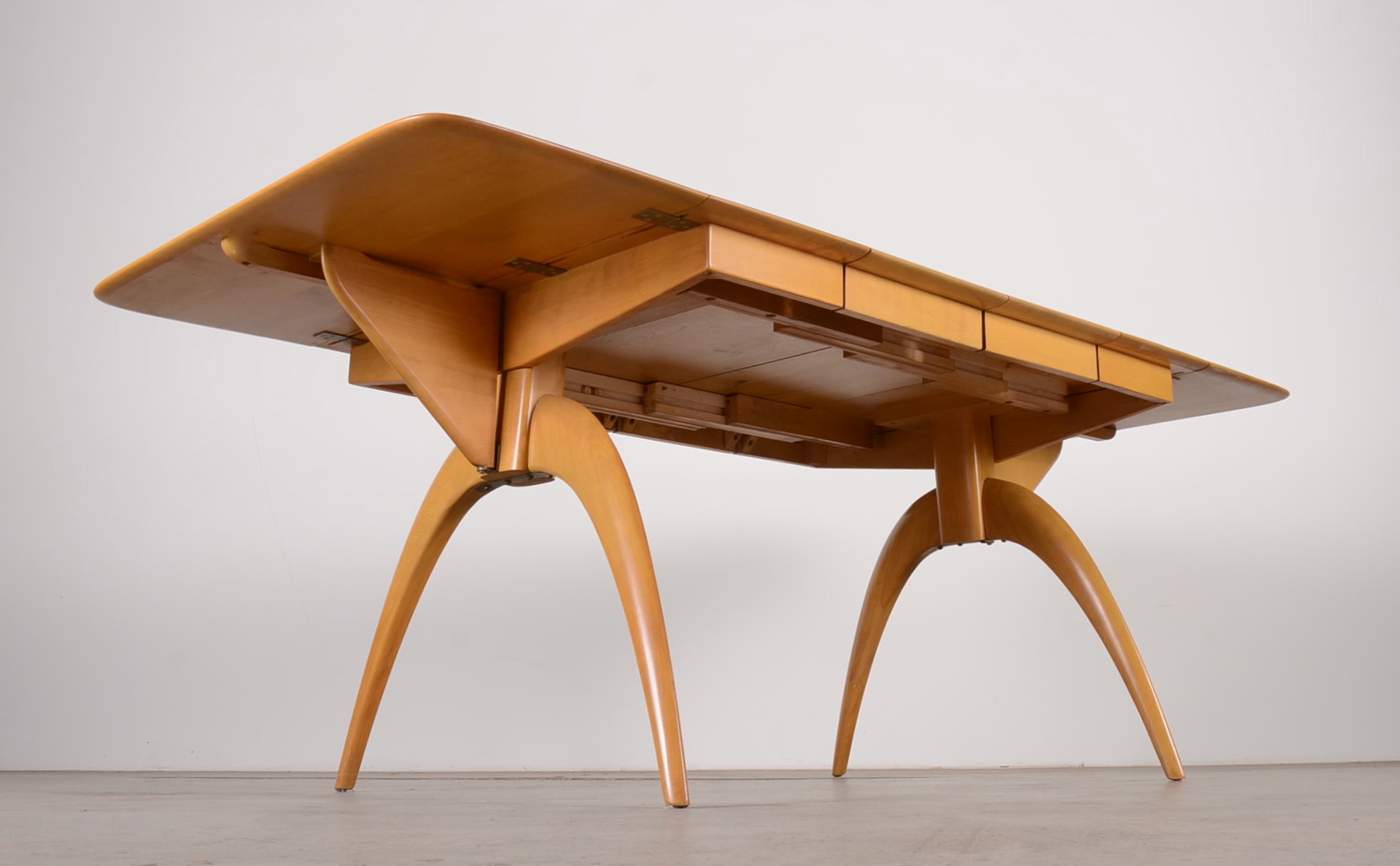 Mid Century Modern Heywood Wakefield Wheat Birch Drop Leaf Table