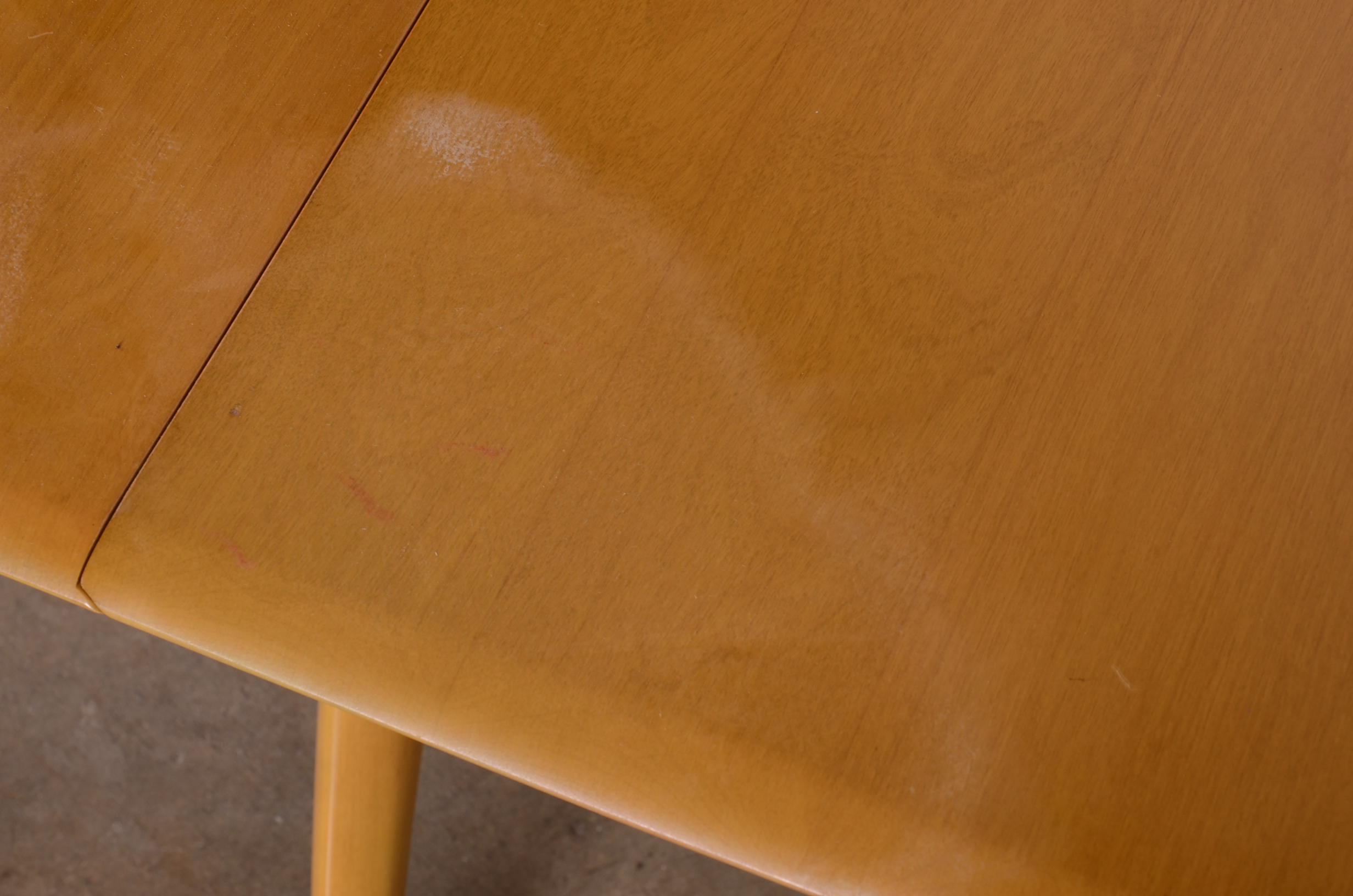 Mid Century Modern Heywood Wakefield Wheat Birch Drop Leaf Table