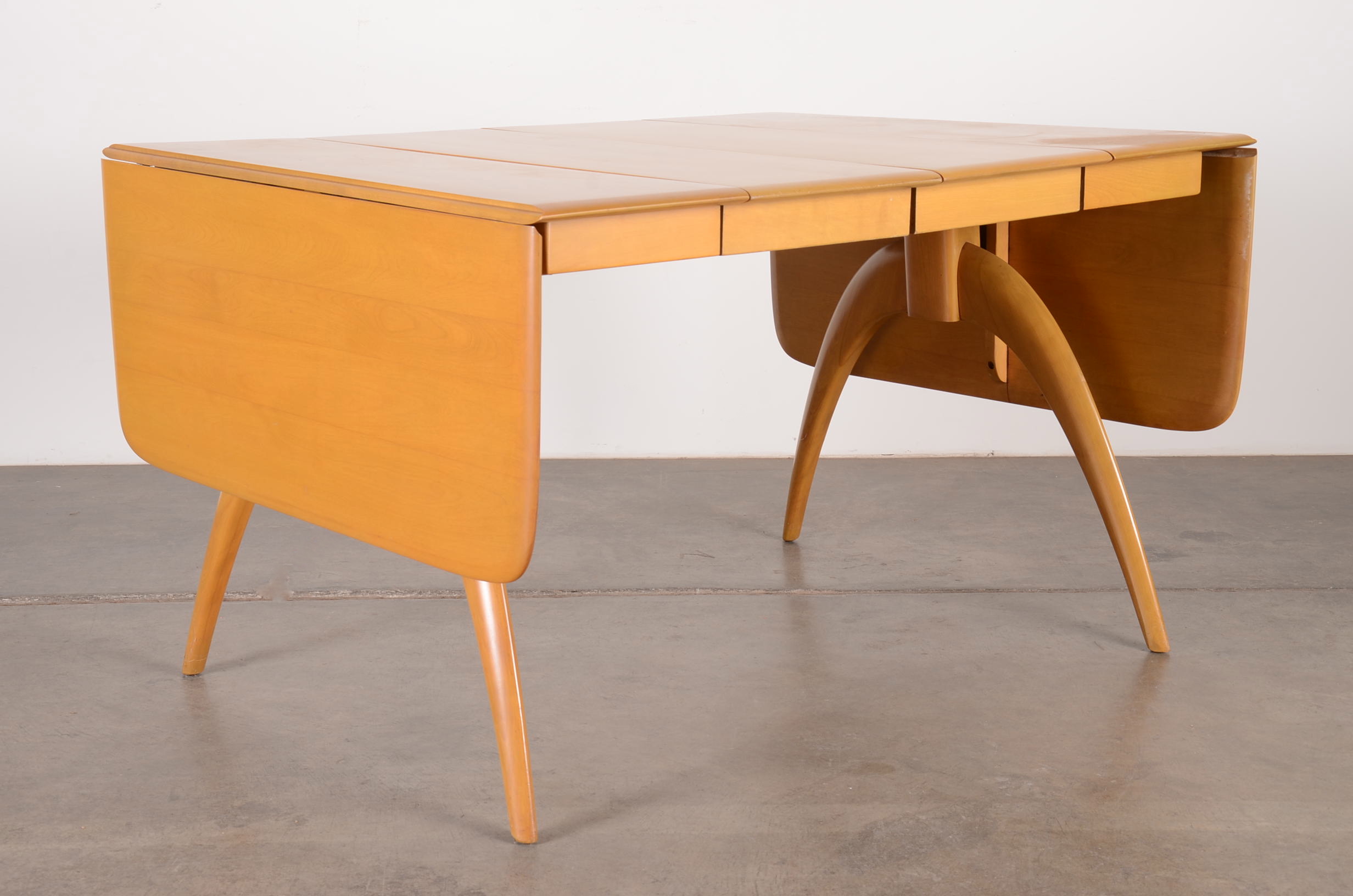 Mid Century Modern Heywood Wakefield Wheat Birch Drop Leaf Table