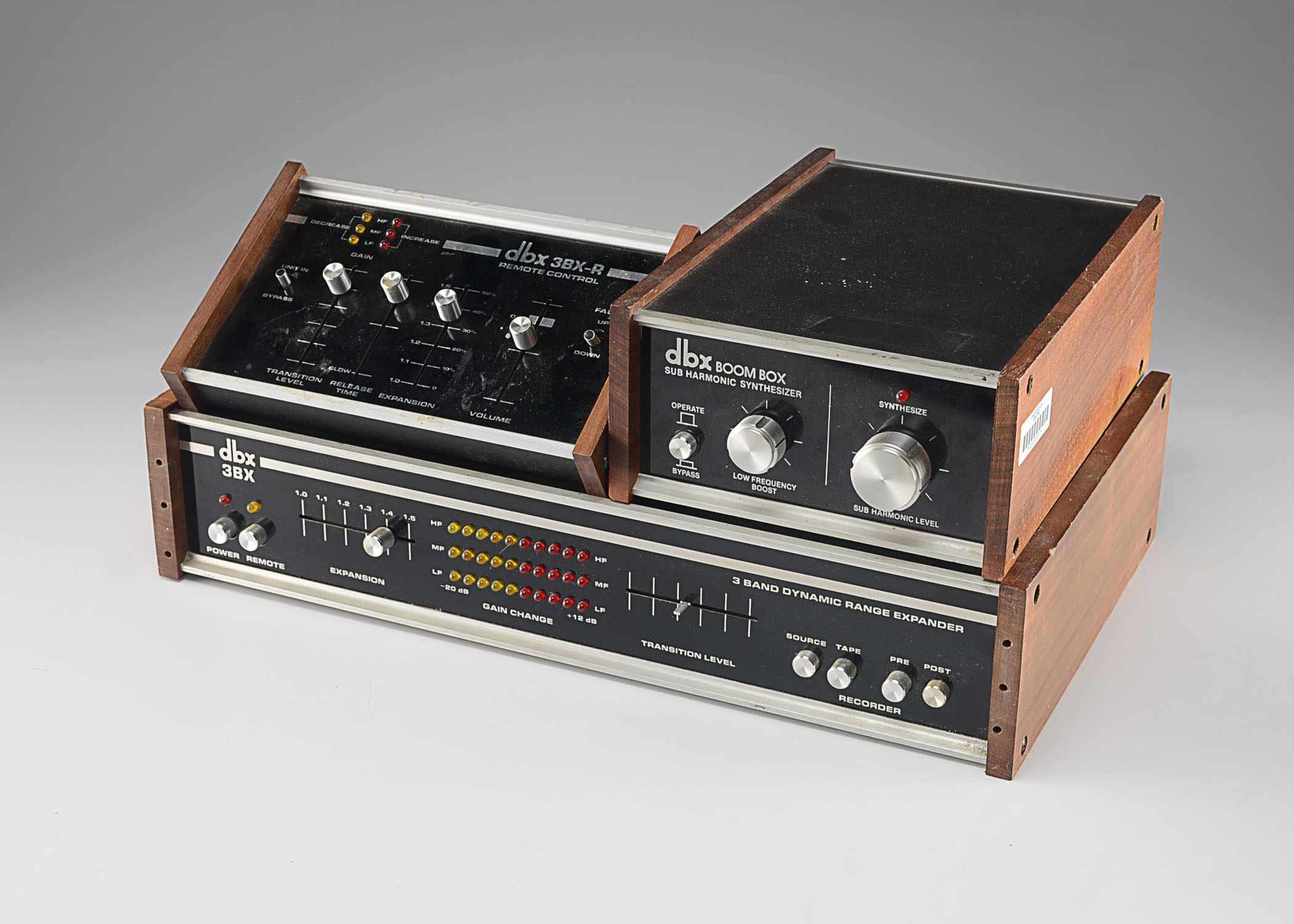 dbx 3 Band Dynamic Range Expander, Boom Box Sub Harmonic Synthesizer, and 3BX-R Remote Control