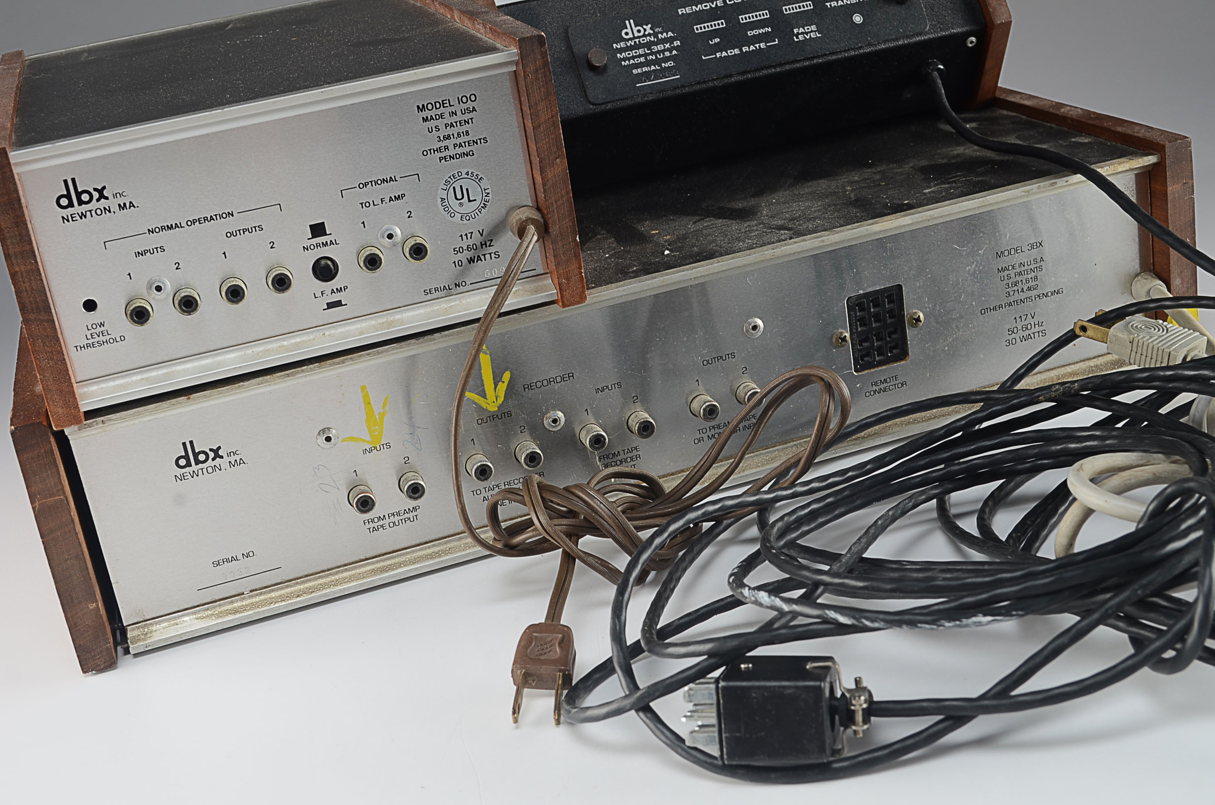 dbx 3 Band Dynamic Range Expander, Boom Box Sub Harmonic Synthesizer, and 3BX-R Remote Control