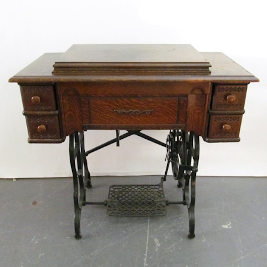 Anitque A.G. Mason Treadle Sewing Machine
