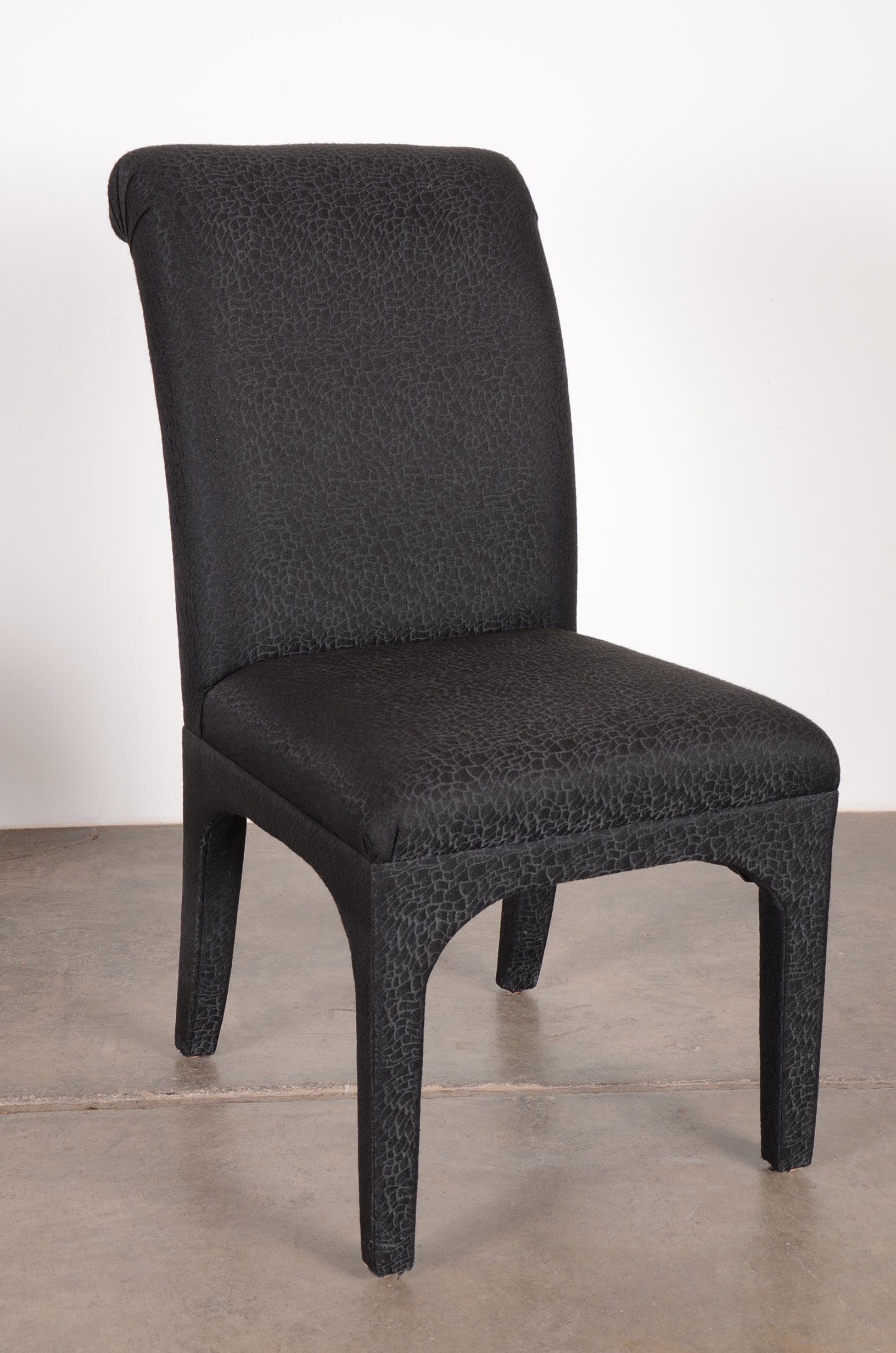 Modern Glass and Marble Table with Six Chairs