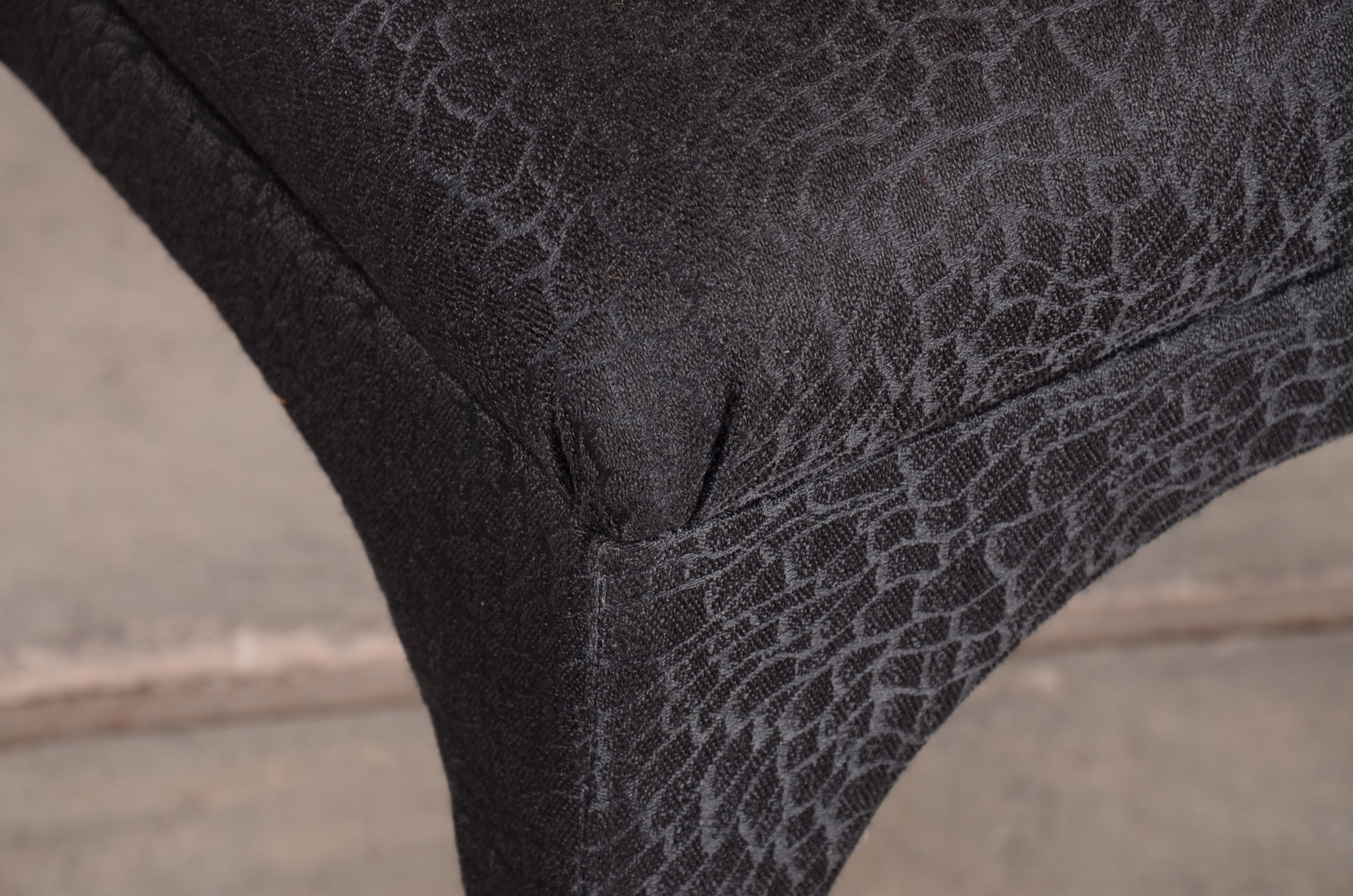 Modern Glass and Marble Table with Six Chairs