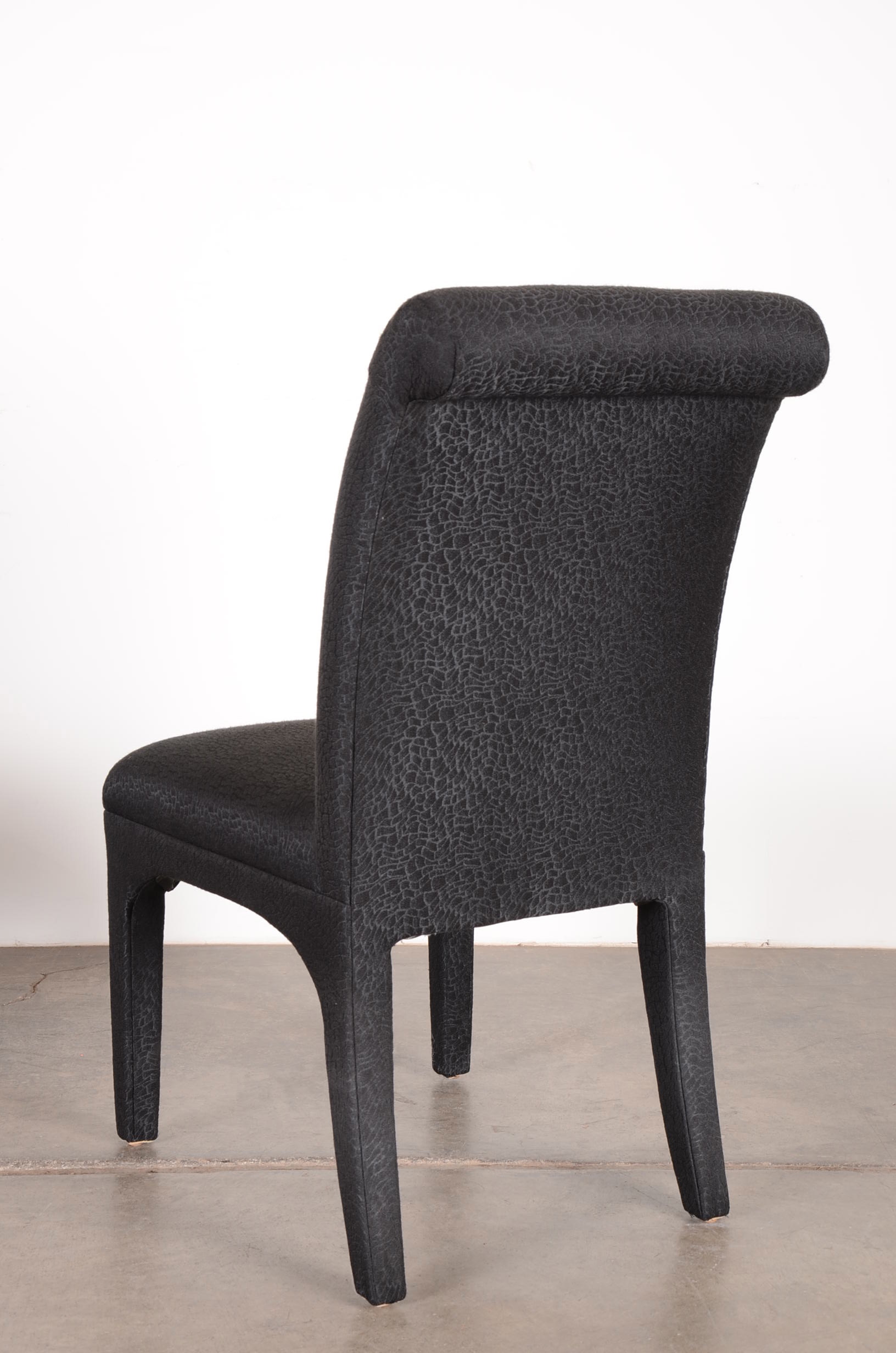 Modern Glass and Marble Table with Six Chairs