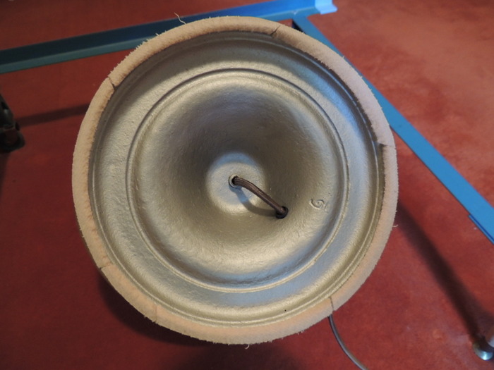 Vintage Handel-Style Lamp with Painted Glass Shade