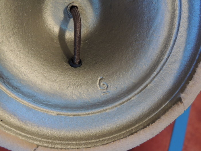 Vintage Handel-Style Lamp with Painted Glass Shade