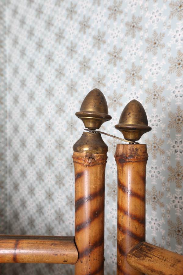 Vintage Tri Fold Bamboo Decorative Screen