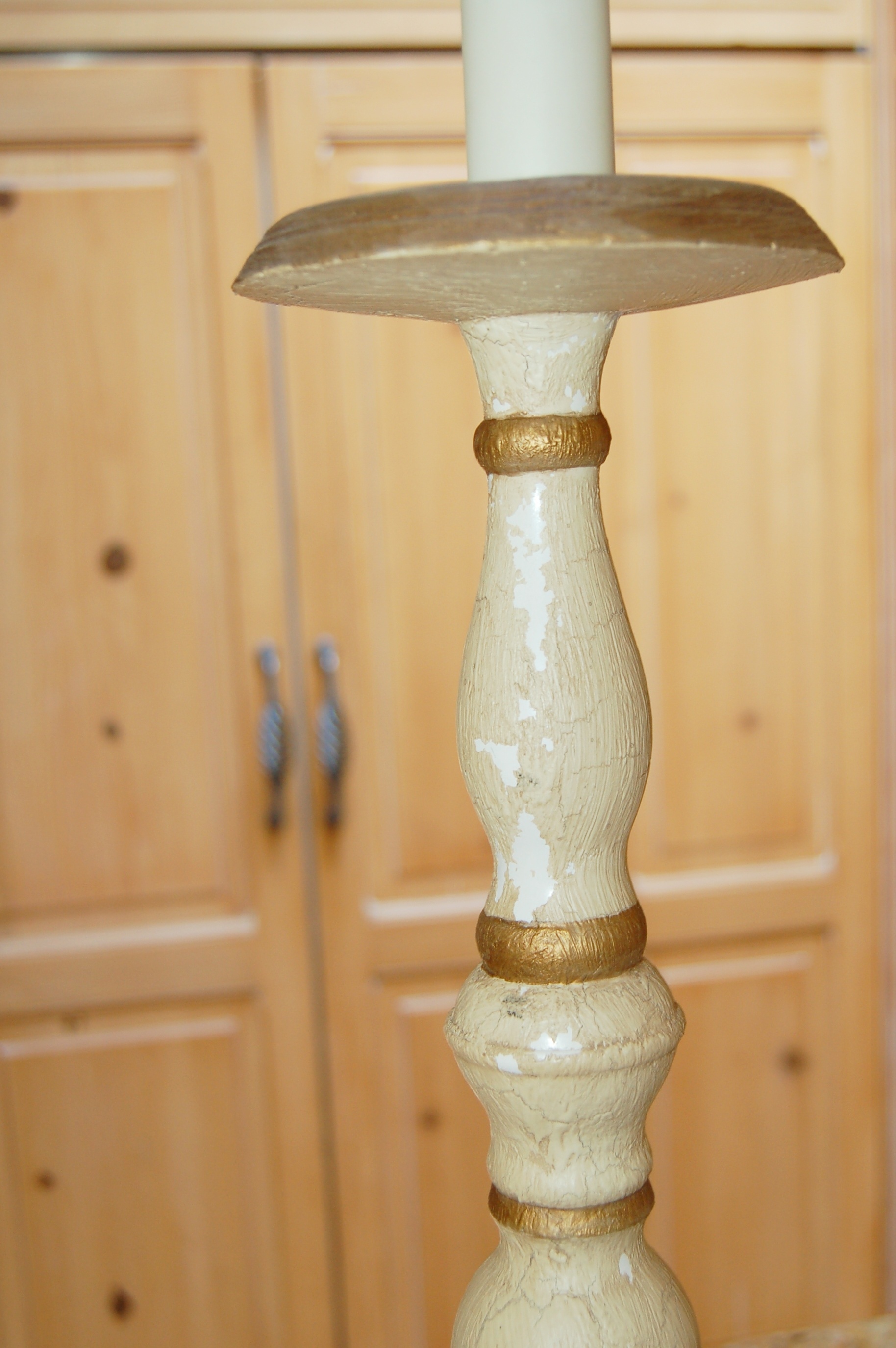 Distressed Country Style Plaid Lamp 