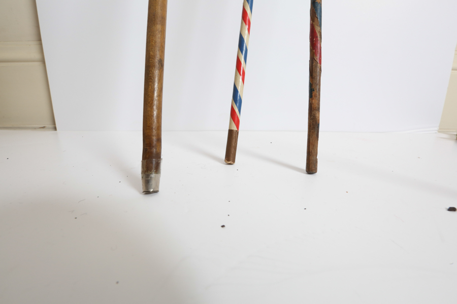 Group of 9 Vintage Wood Canes Carnival