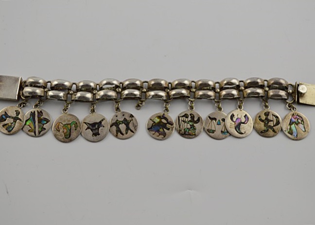 Sterling Silver Zodiac Charm Bracelet from Mexico