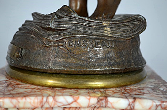 French Mantle Clock, circa 1890, after Rousseau