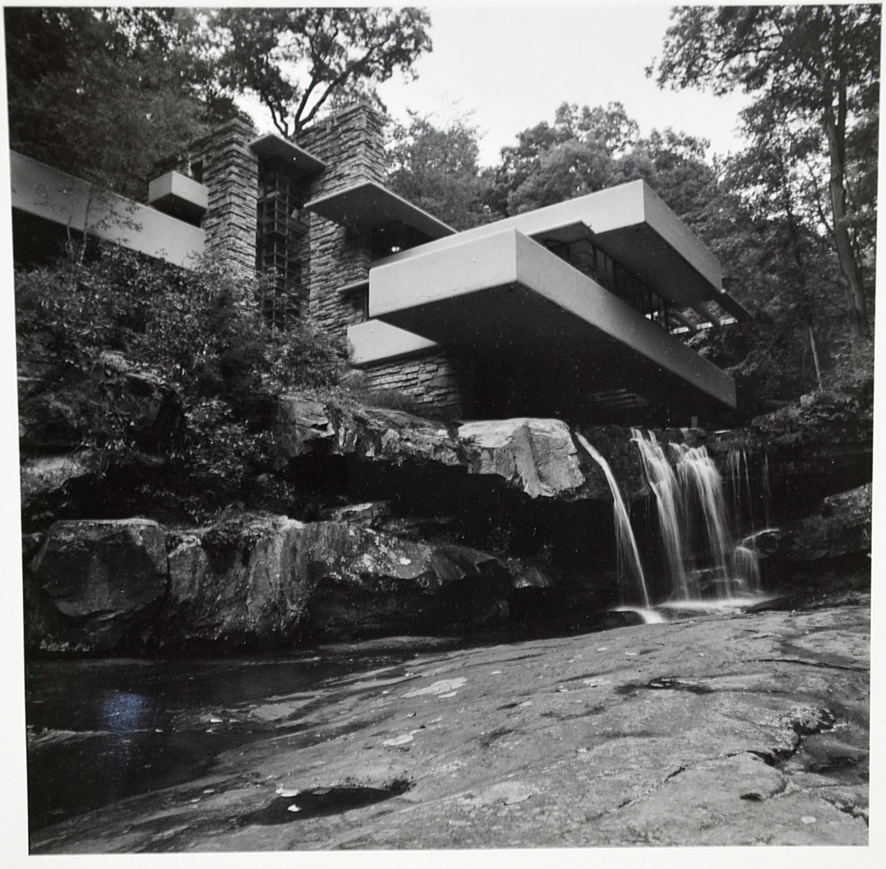 Framed Black and White Architectural Photograph