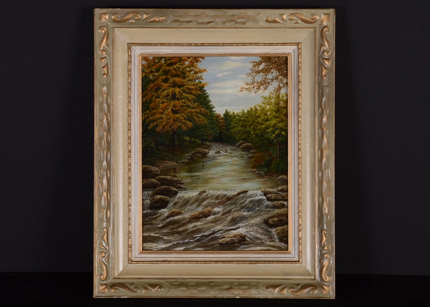 Framed Oil Painting on Linen Canvas by Patsy Santo
