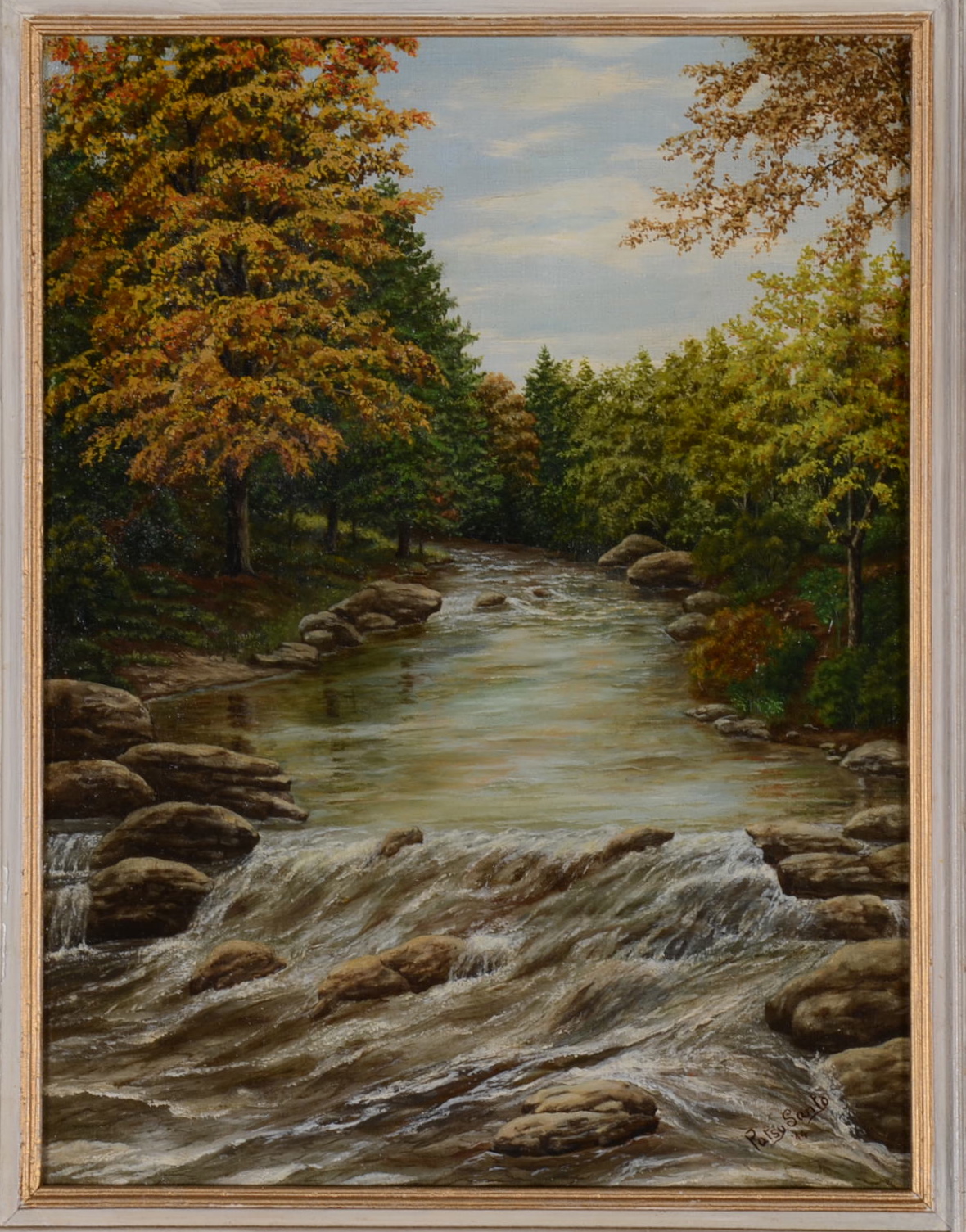 Framed Oil Painting on Linen Canvas by Patsy Santo